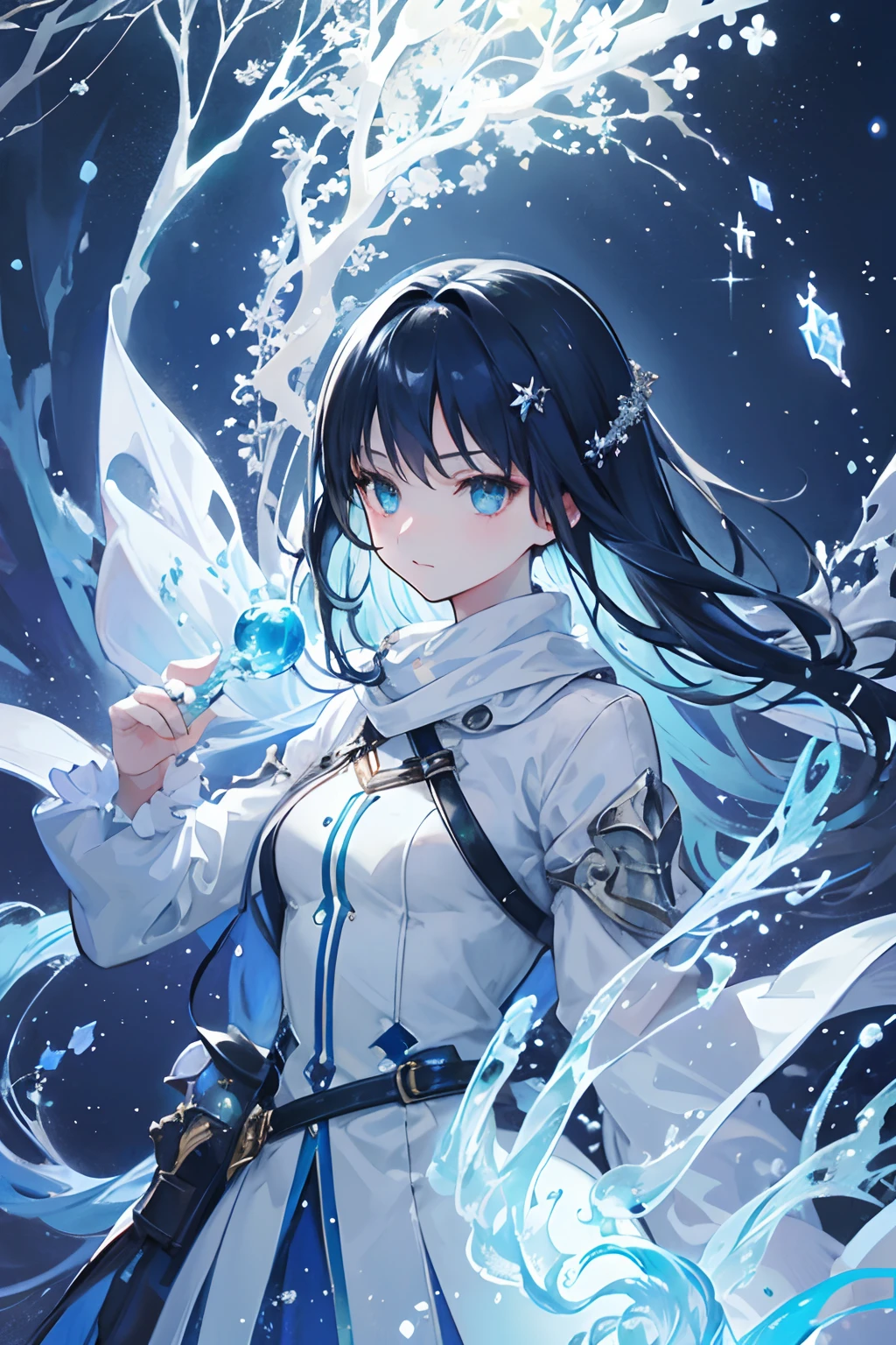 Create exquisite illustrations reminiscent of Makoto Shinkai's style, It has ultra-fine details and top-notch quality. Create an enchanting illustration that captures the essence of winter with a focus on a girl, infusing elements of the extraordinary, and achieving the pinnacle of nostalgia and fantasy. Imagine a scene where the winter setting is adorned with whimsical details such as softly falling snowflakes, a touch of magical ambiance, and perhaps a mysterious companion or fantastical creature accompanying the girl. Incorporate non-traditional elements that evoke a sense of wonder and transport viewers to a world where the ordinary transforms into a magical spectacle. The overall atmosphere should be exceptionally nostalgic, offering a visual experience that blends the charm of winter with a touch of otherworldly magic.