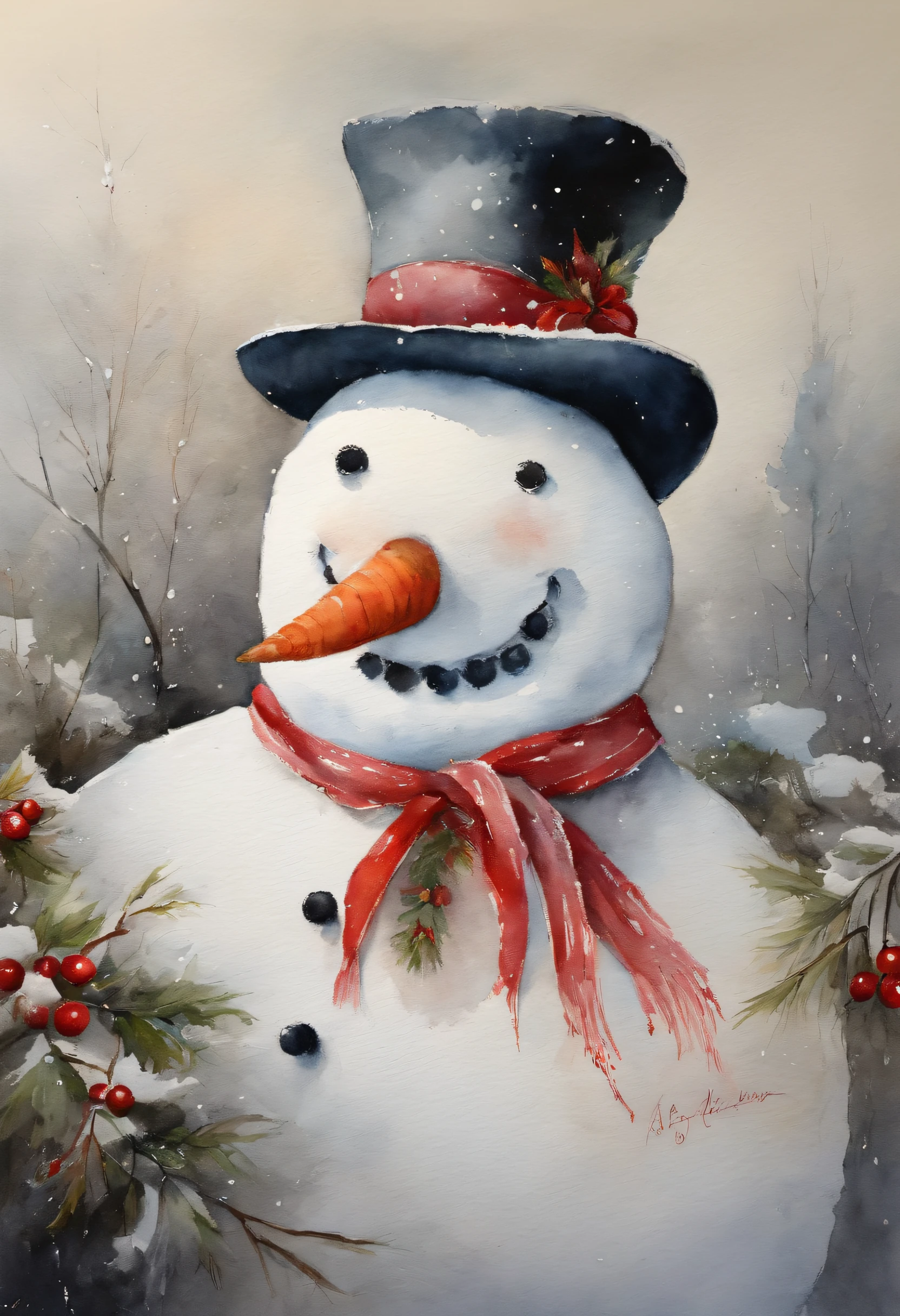 Top image quality、masutepiece、top-quality、A hyper-realistic、Photorealsitic、snowman