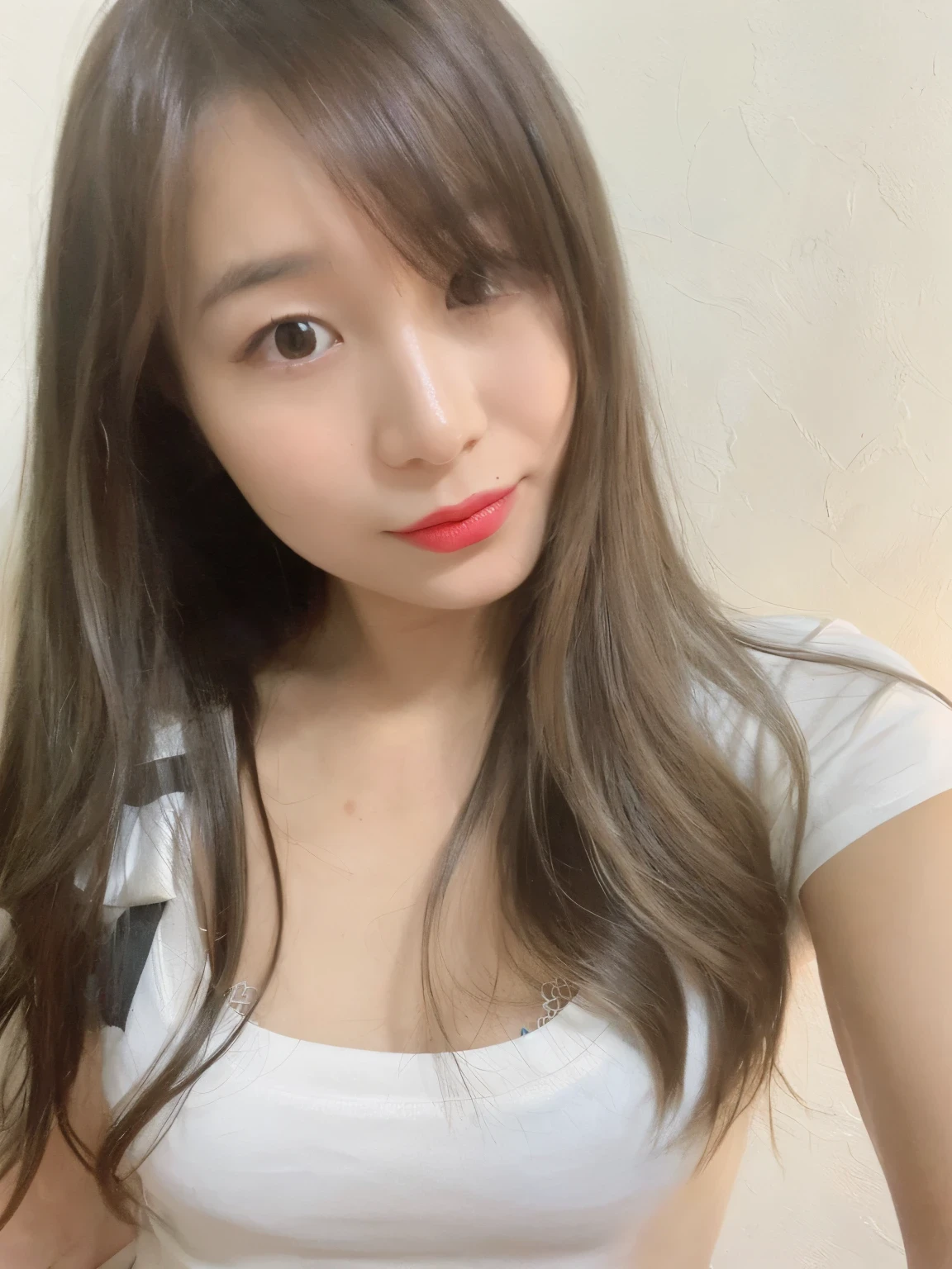 Beautiful hair hair is shiny The skin is clean Top image quality young skin々Right skin whitening the same face The face does not change