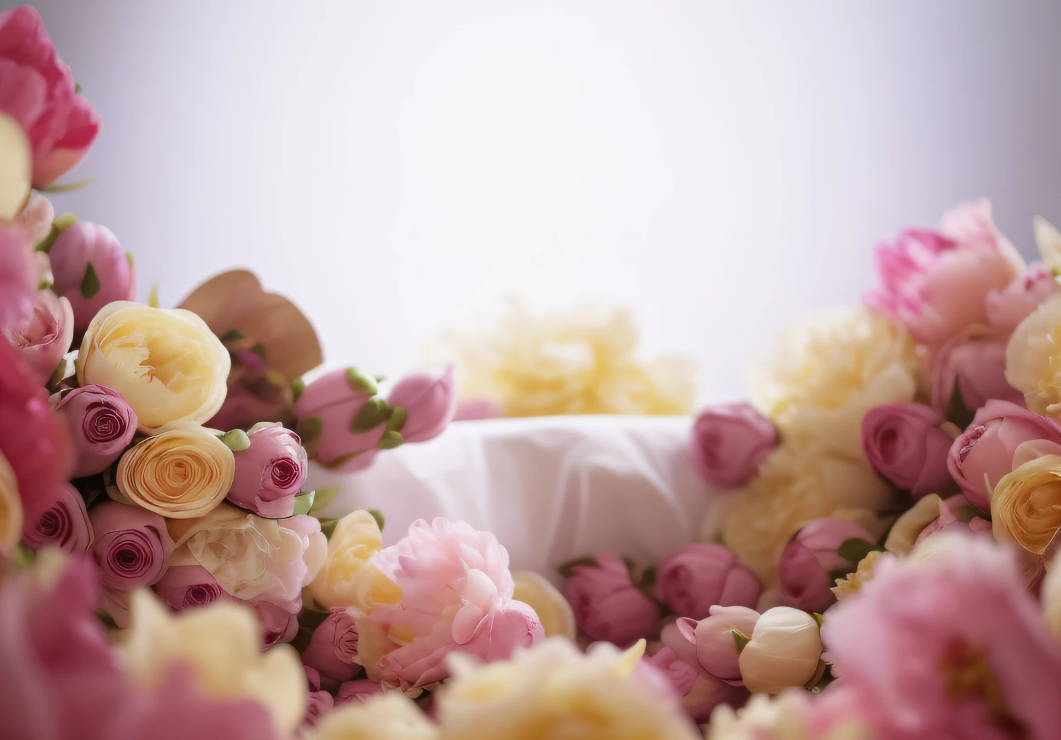 There are many flowers in the vase, Peony background, pastel roses, Flower background, flowers in the background, Peony background, Gentle overflow, florest background, Pastel gorgeous background, Fantasy floral background, pastelcolor, Roses in movie lights, coloured background, Peonies, beautiful  flowers, Portal made of peonies, florest background, many flower