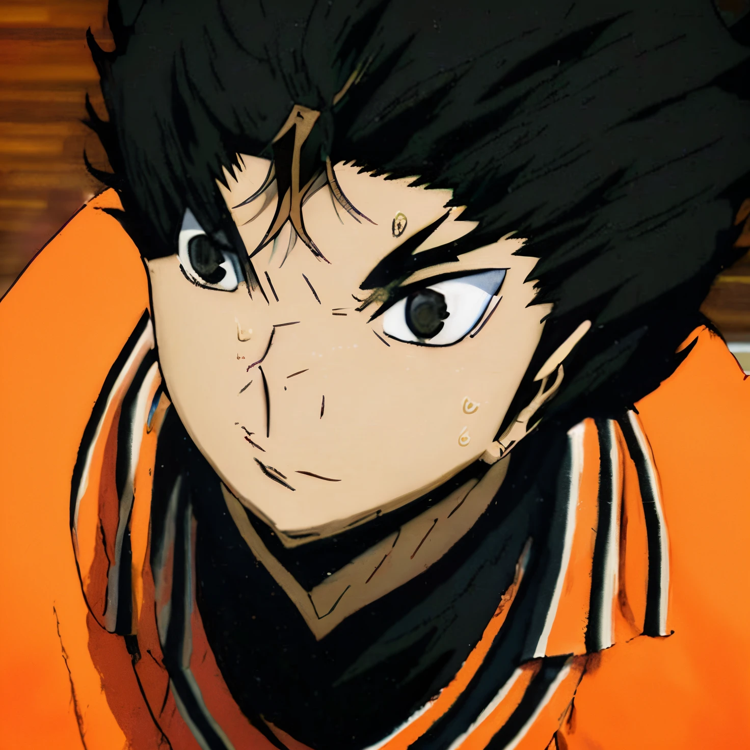a close up of a person with a red jacket and a black hair, fukaya yuichiro, kentaro miura manga style, manga style of kentaro miura, fubuki, kentaro miura manga art style, okata kazuto, kousuke oono, kentaro miura style, official anime still, kentaro miura!