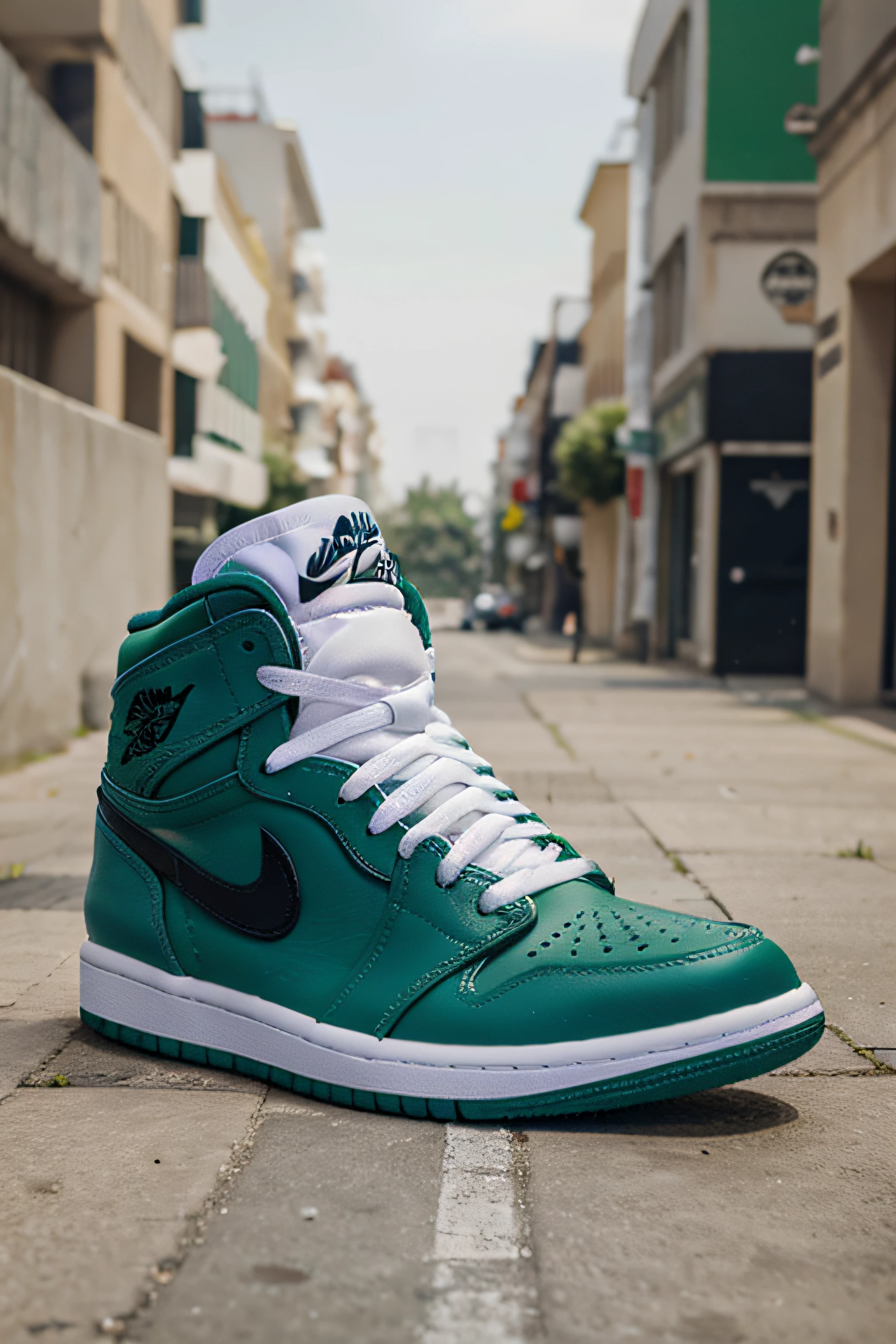 Par de zapatos Jordan 1, color verde