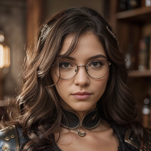 Menina de 30 anos de (cabelos platinados) em traje Steampunk, (intenso,circunstanciado) Olhos bonitos, (intrincado,circunstanciado) lush lips, (extremamente detalhado) , ,rosto, (long eyelashes), (best quality, 4k, Altas, master part:1.2) ultra-detalhado e (Realistic,fotorrealista,photo-realistic:1.37) illustration, (Sombrio e misterioso) paisagem Steampunk com (circunstanciado, intrincado) maquinaria, (moody and atmospheric) The lighting, (Vivid, rico) Cores, (circunstanciado) Engrenagens e engrenagens, (simplista) Airship floating in the background, (Steampunk) fashion accessories, like glasses, Bracers, e espartilho de couro, (Dynamic) posar com a menina olhando por cima do ombro, (elegante) curly hair, (ornado) detalhes de renda em seu vestido, (Expressivo) Facial expression showing confidence and determination