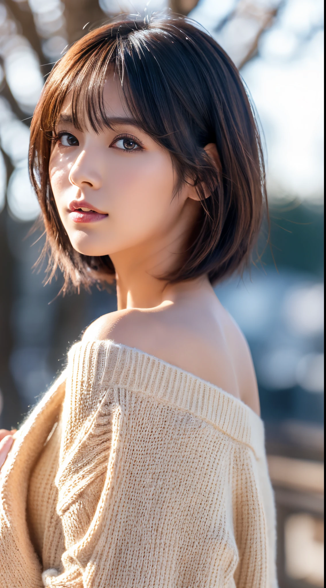Best Quality, 8k, 32k, Masterpiece,( UHD: 1.3),Attractive Japan Woman Pictures, One Girl, (full body : 1.0), Abs, Perfect Body, (cold shoulder sweater : 1.1), (boots:1.1), Ultra Detailed Face, Detailed Lips, Fine Eyes, Double Eyelids,short hair,Disheveled Hair,
