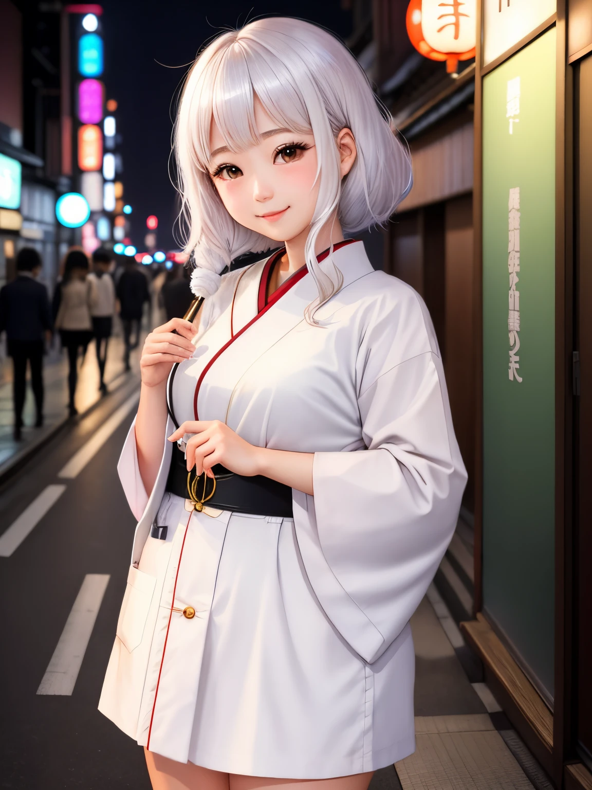 Japanese.4k.real.girl.tokyo.whitehair.night.smile.cute.