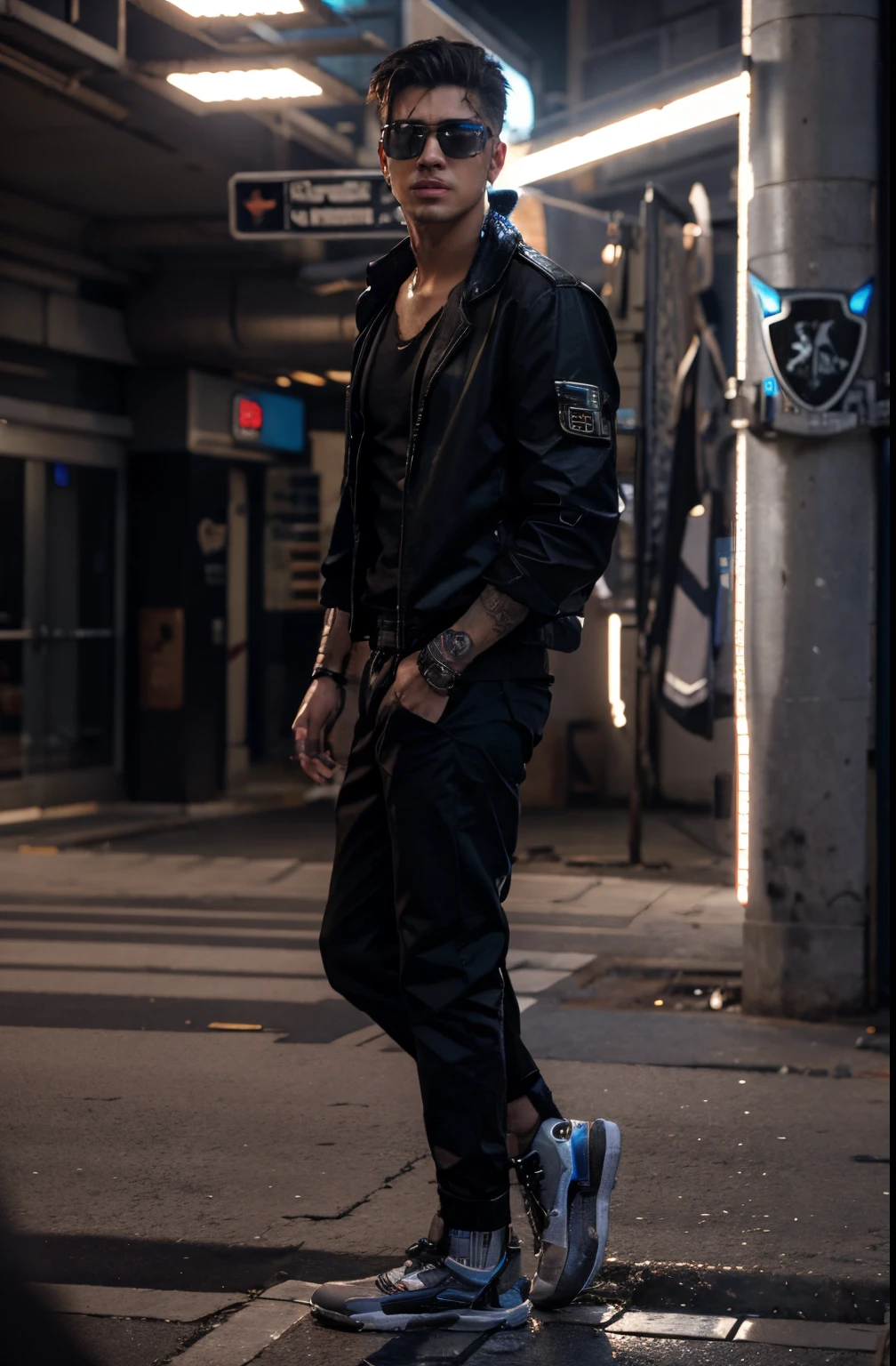 Change background cyberpunk handsome boy realistic face, 8k ultra realistic