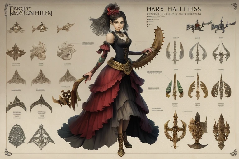 Fantasy harlequin weapons