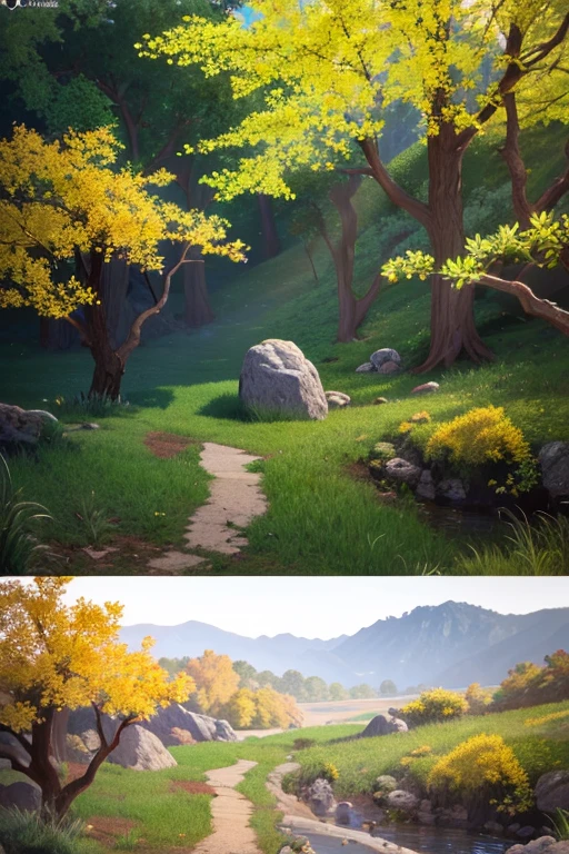 4k, Photorealistic landscapes, bright colours, Realistic lighting, detailed description of parts, oil painting, physically based visualization, portrai, HDR, focus in real time, Ultra-detailed image, Professional Execution, contains decorative elements, colorful and lively, with elements of fantasy.