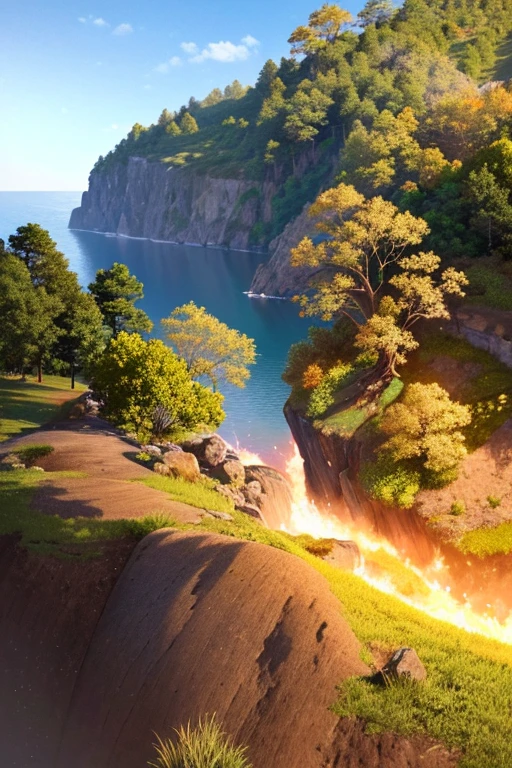 4k, Photorealistic landscapes, bright colours, Realistic lighting, detailed description of parts, oil painting, physically based visualization, portrai, HDR, focus in real time, Ultra-detailed image, Professional Execution, contains decorative elements, colorful and lively, with elements of fantasy.