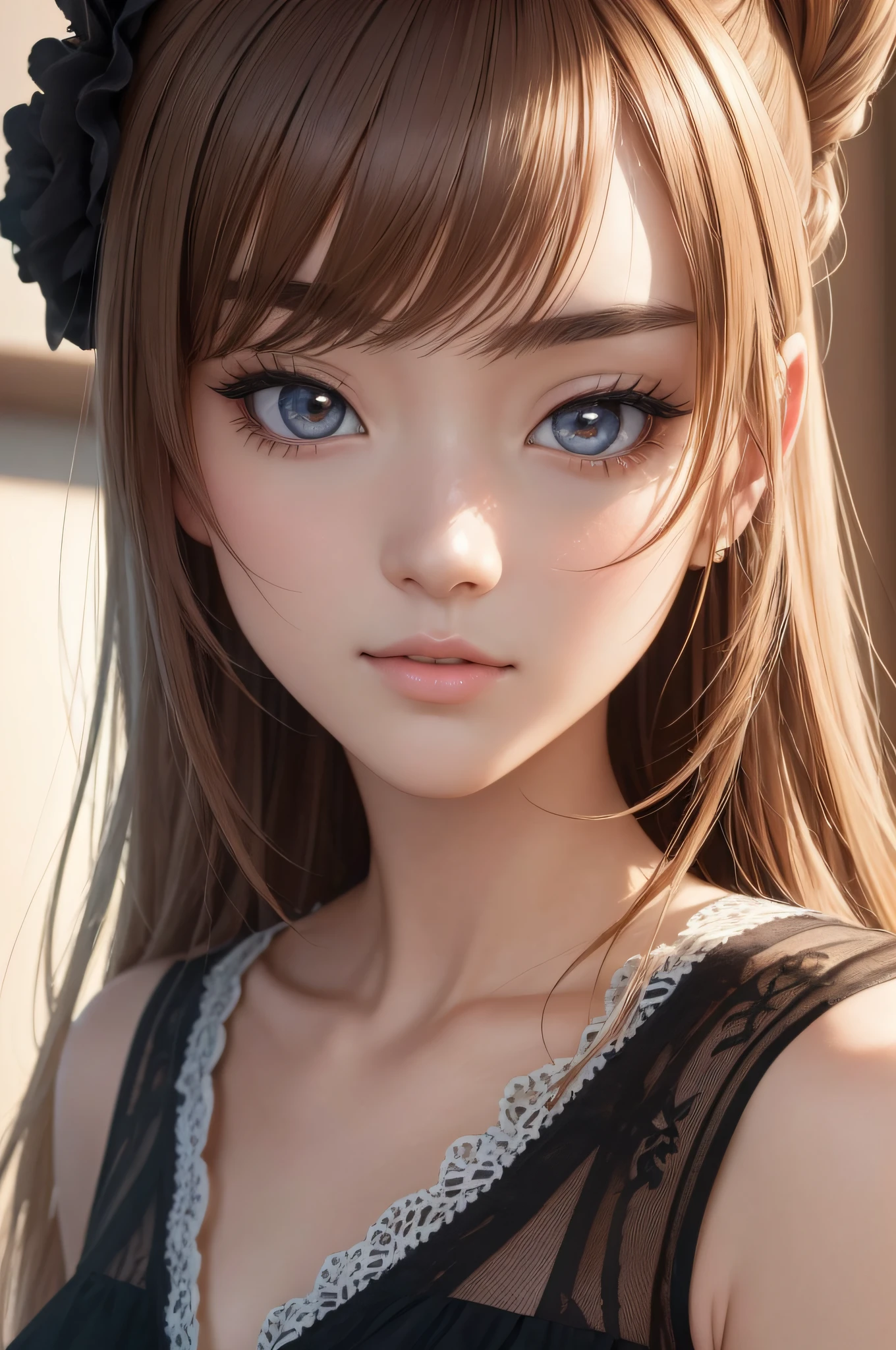 Focus on people。Create and express the best shining composition of the person in a realistic way。((​masterpiece))、(((top-quality)))、((ultra-detailliert))、(A hyper-realistic)、(highly detailed CGillustration)、(extremely delicate and beautiful)、Girl a masterpiece、top-quality、Realistic skin feeling、Realistic fabric、We will introduce a realist illustration focusing on the center front of girls with realistic and ultra-detailed eyes.。This is the absolute rule, and the following sentence expresses the image quality。 The greatest painter in human history meets an unparalleled beauty、It is the greatest masterpiece in the history of the Inuiku Ichigo, which depicts the most beautiful figure of a lifetime.。 Create stunning anime artwork that is currently trending on seaStation、Introducing exquisite beauty and seductive aesthetics。