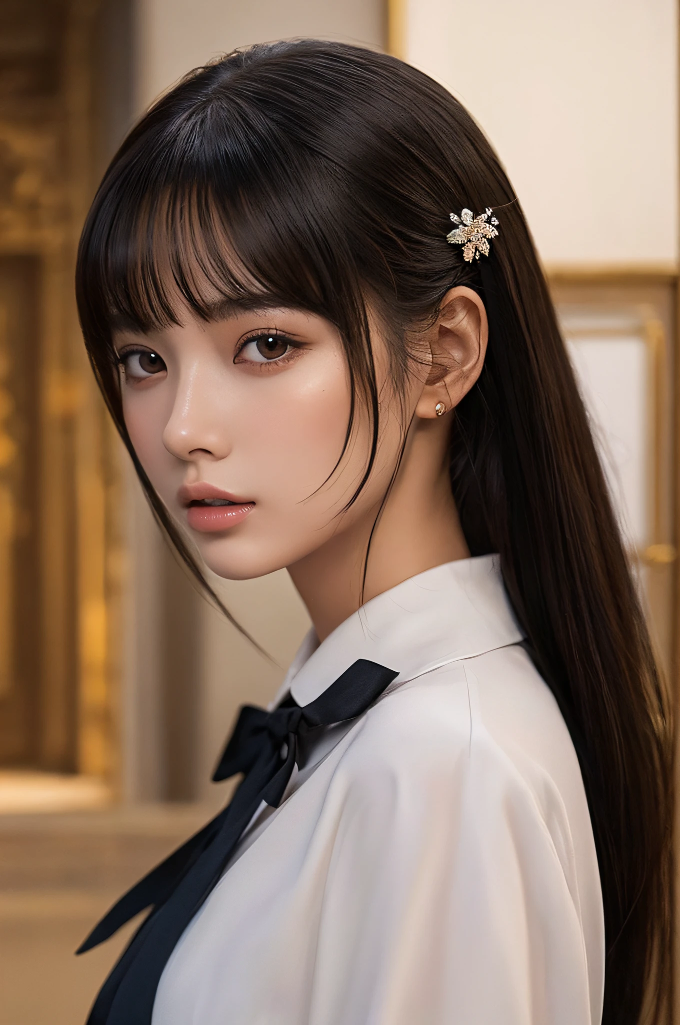 Focus on people。Create and express the best shining composition of the person in a realistic way。((masterpiece))、(((top-quality)))、((ultra-detailliert))、(A hyper-realistic)、(highly detailed CGillustration)、(extremely delicate and beautiful)、Girl a masterpiece、top-quality、Realistic skin feeling、Realistic fabric、We will introduce a realist illustration focusing on the center front of girls with realistic and ultra-detailed eyes.。This is the absolute rule, and the following sentence expresses the image quality。 The greatest painter in human history meets an unparalleled beauty、It is the greatest masterpiece in the history of the Inuiku Ichigo, which depicts the most beautiful figure of a lifetime.。 Create stunning anime artwork that is currently trending on seaStation、Introducing exquisite beauty and seductive aesthetics。