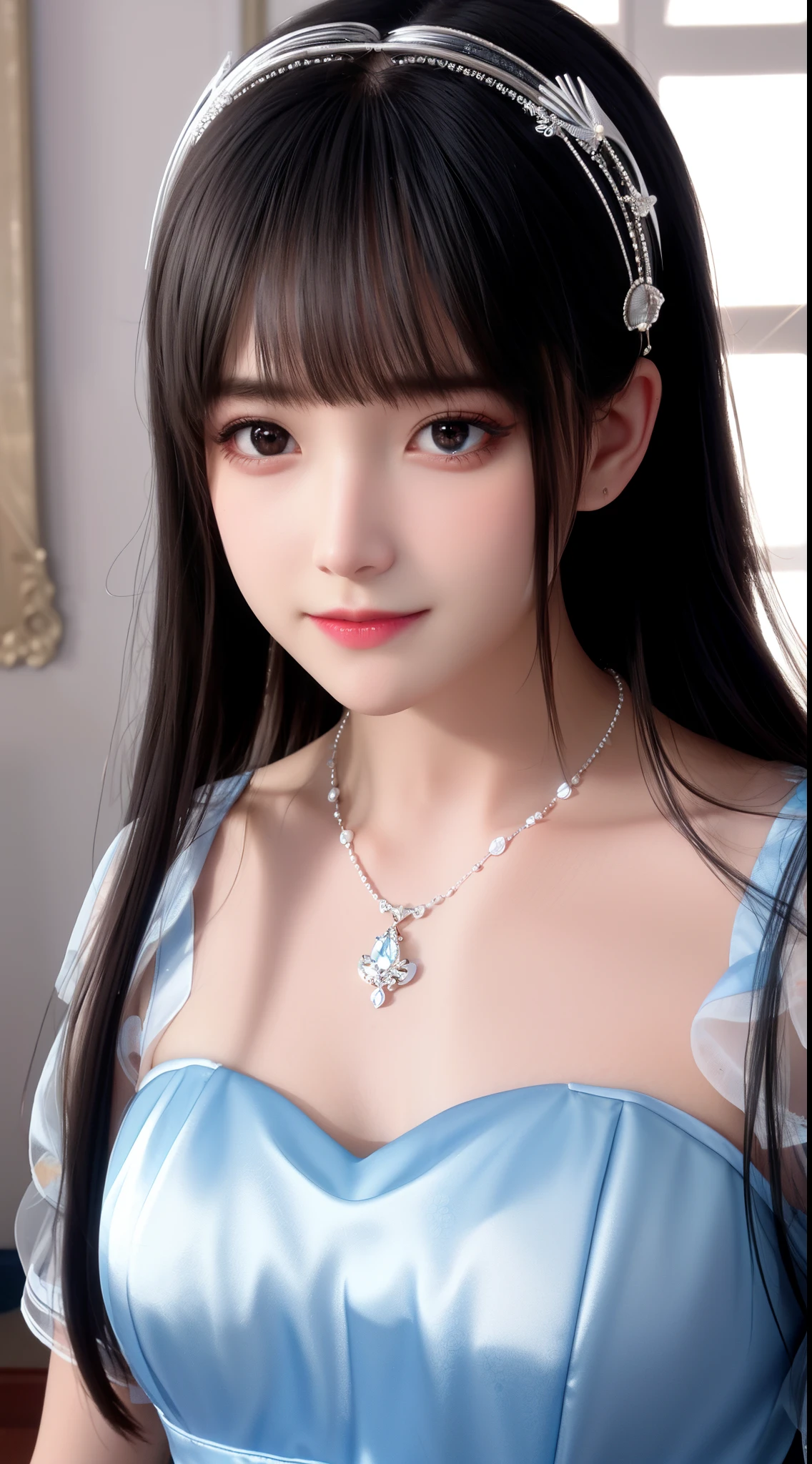 Best Quality, Masterpiece, High Resolution, 1girl, Porcelain Dress, Hair Accessories, Necklace, Jewelry, Pretty Face, On Body, Tyndall Effect, Realistic, Shadow Studio, Rim Lighting, Dual Tone Lighting, (High Detail Skins: 1.2), 8k UHD, dslr, soft light, high quality, volume light, sneak shot, photo, high resolution, 4k, 8k, background blur,