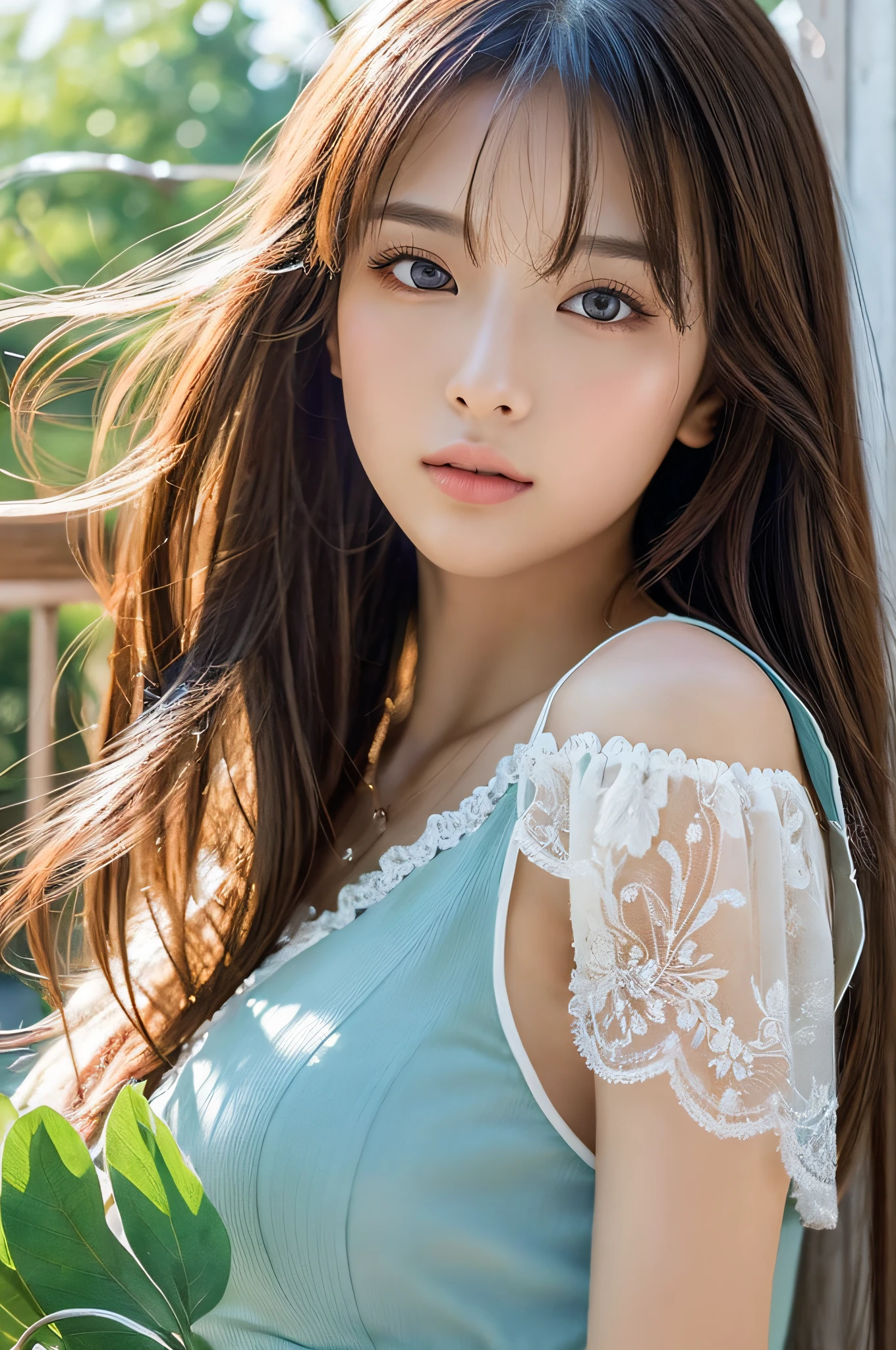 Focus on people。Create and express the best shining composition of the person in a realistic way。((masterpiece))、(((top-quality)))、((ultra-detailliert))、(A hyper-realistic)、(highly detailed CGillustration)、(extremely delicate and beautiful)、Girl a masterpiece、top-quality、Realistic skin feeling、Realistic fabric、We will introduce a realist illustration focusing on the center front of girls with realistic and ultra-detailed eyes.。This is the absolute rule, and the following sentence expresses the image quality。 The greatest painter in human history meets an unparalleled beauty、It is the greatest masterpiece in the history of the Inuiku Ichigo, which depicts the most beautiful figure of a lifetime.。 Create stunning anime artwork that is currently trending on seaStation、Introducing exquisite beauty and seductive aesthetics。