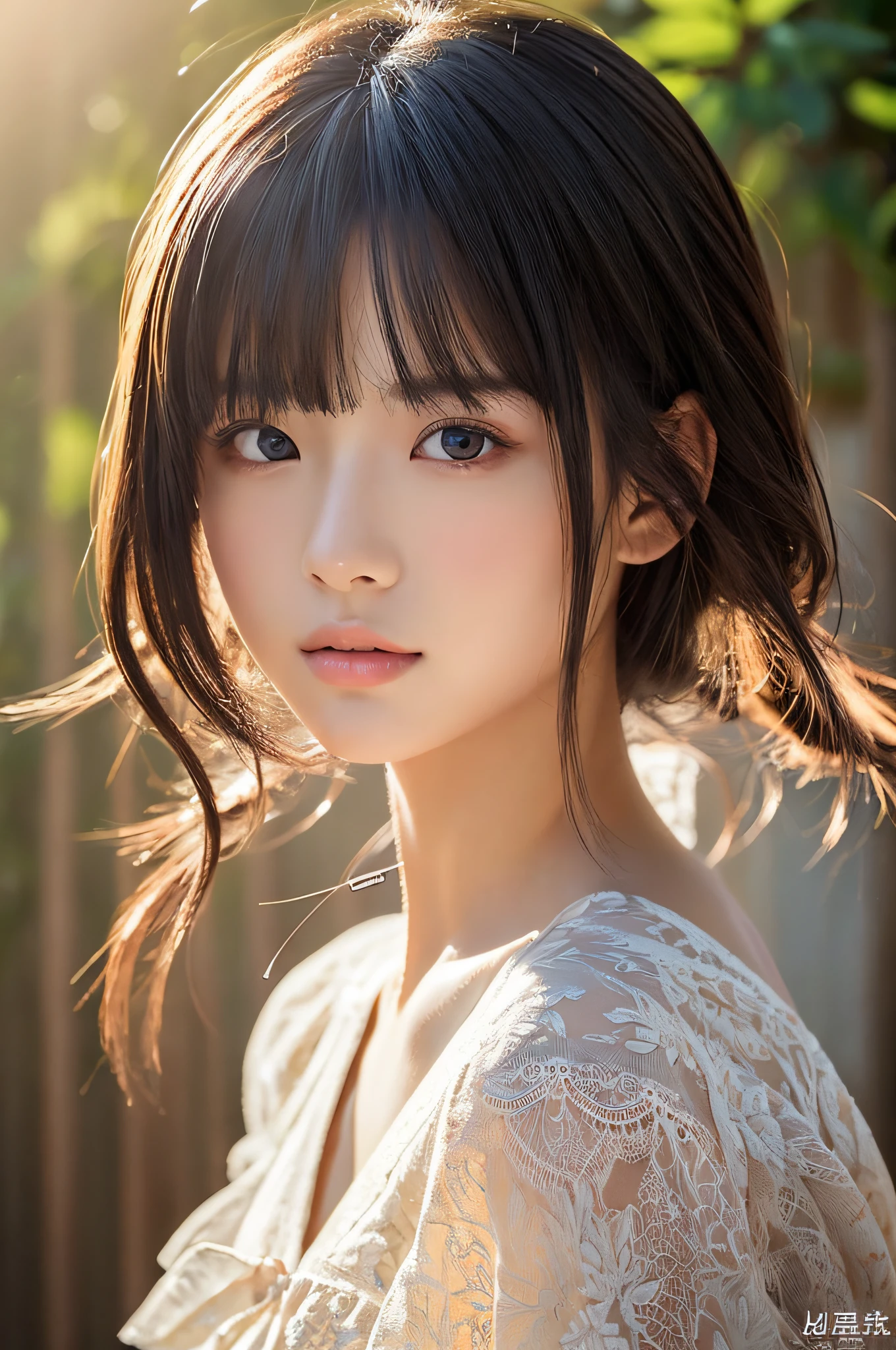 Focus on people。Create and express the best shining composition of the person in a realistic way。((masterpiece))、(((top-quality)))、((ultra-detailliert))、(A hyper-realistic)、(highly detailed CGillustration)、(extremely delicate and beautiful)、Girl a masterpiece、top-quality、Realistic skin feeling、Realistic fabric、We will introduce a realist illustration focusing on the center front of girls with realistic and ultra-detailed eyes.。This is the absolute rule, and the following sentence expresses the image quality。 The greatest painter in human history meets an unparalleled beauty、It is the greatest masterpiece in the history of the Inuiku Ichigo, which depicts the most beautiful figure of a lifetime.。 Create stunning anime artwork that is currently trending on seaStation、Introducing exquisite beauty and seductive aesthetics。