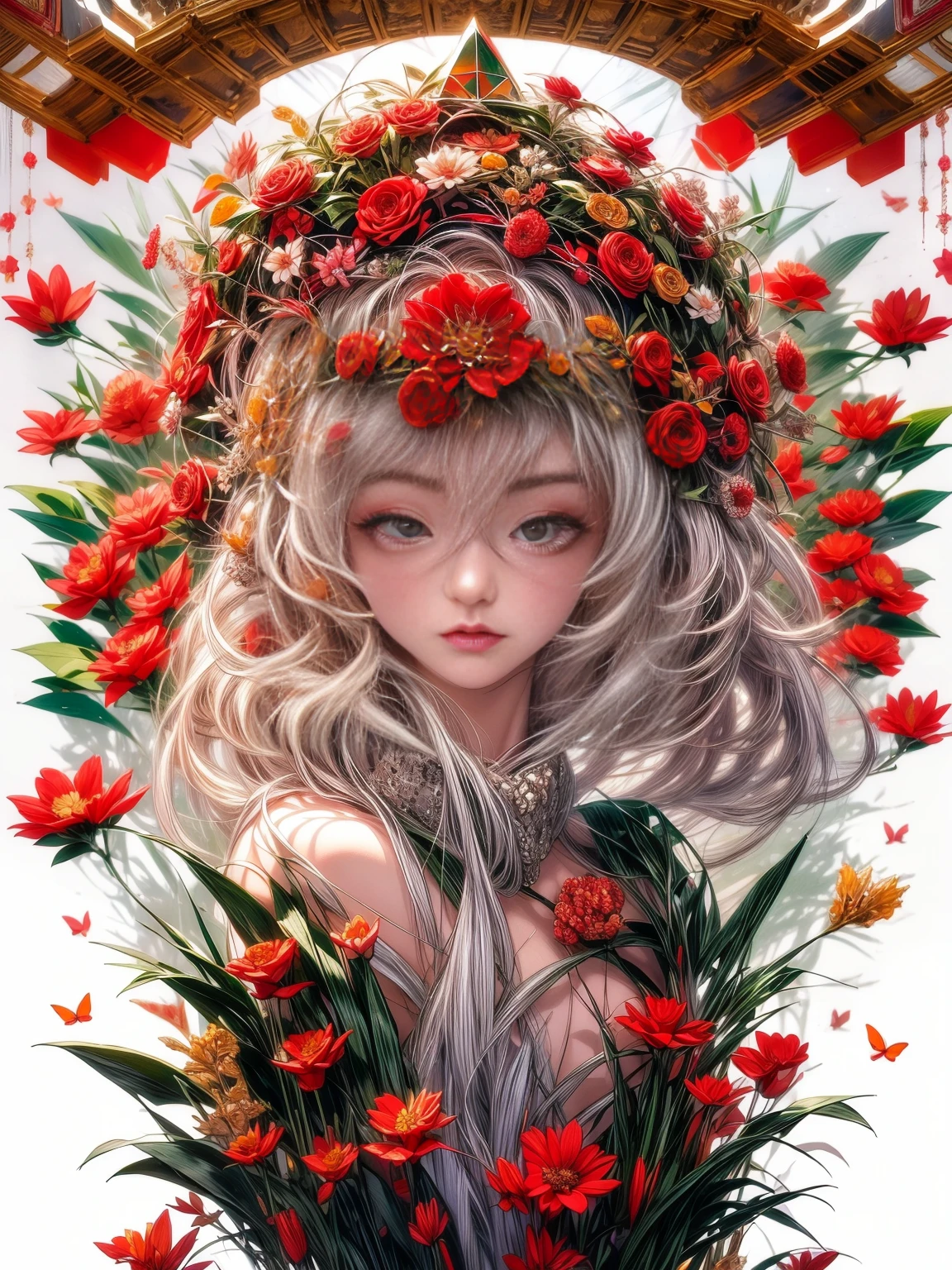 Taiping flowers are beautiful flowers,Its pattern is large,floral flowers colorful,Colorful colorful,Red is included、In pink、White, etc,It has a light aroma,Its flowers resemble stars,Fresh and elegant,,The flowers are numerous but not bright,Like a jade butterfly flying in the wind,(the elf)