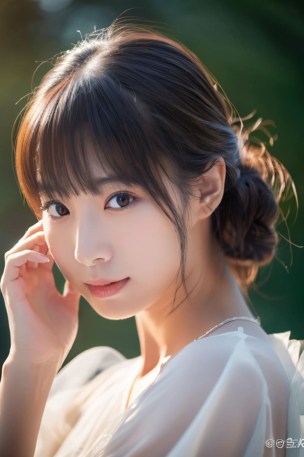 ( (in 8K:1.27)、top-quality、masterpiece、超A high resolution:1.2) Photos of beautiful Japan women、bustup (Beautiful fece:1.1)、Dramatic light、Pose Seductive