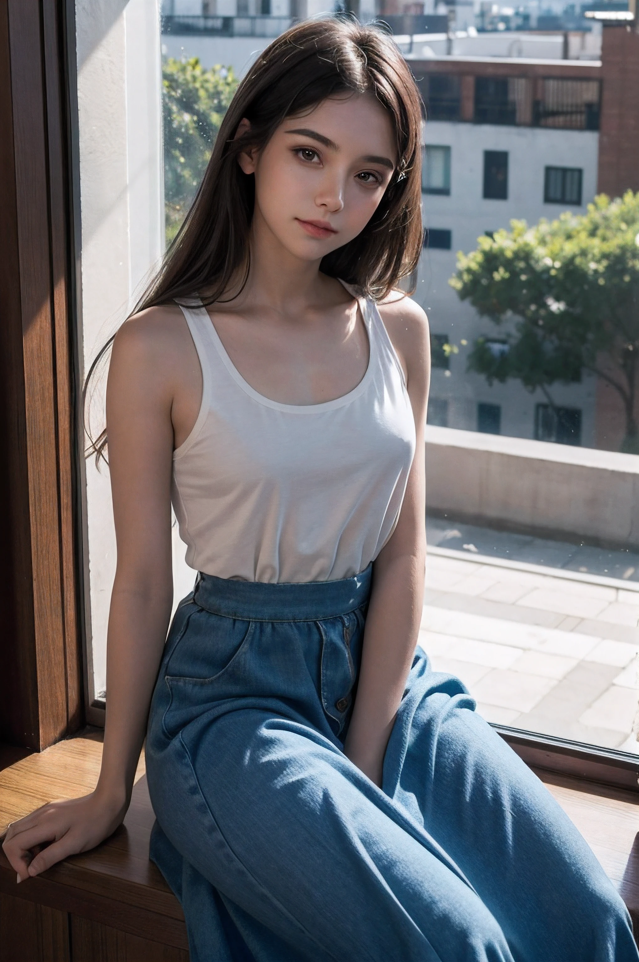 European and American girls,Gentle atmosphere,Delicate skin texture,(Oily skin),Healthy complexion,White and clear,gentleness,((Yarn clothing)),vapour,hdr shot,Extremely detailed,cinematic photogtaphy,Light effects