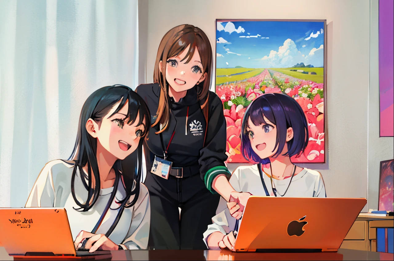 Anime character sitting at a table with a laptop in front of him, digital anime illustration, official artwork, ig studios anime style, digital anime art, digital art in anime style, digital anime art!!, Anime Art Style, artgerm and atey ghailan, anime style artwork, anime art style, digital anime, Detailed Digital Anime Art, painted in anime painter studio