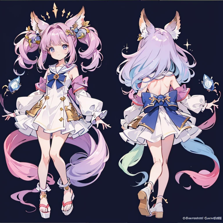 CharacterDesignSheet、full body Esbian、Marineswear、Wear a dress、Bright girl、Granblue Fantasy