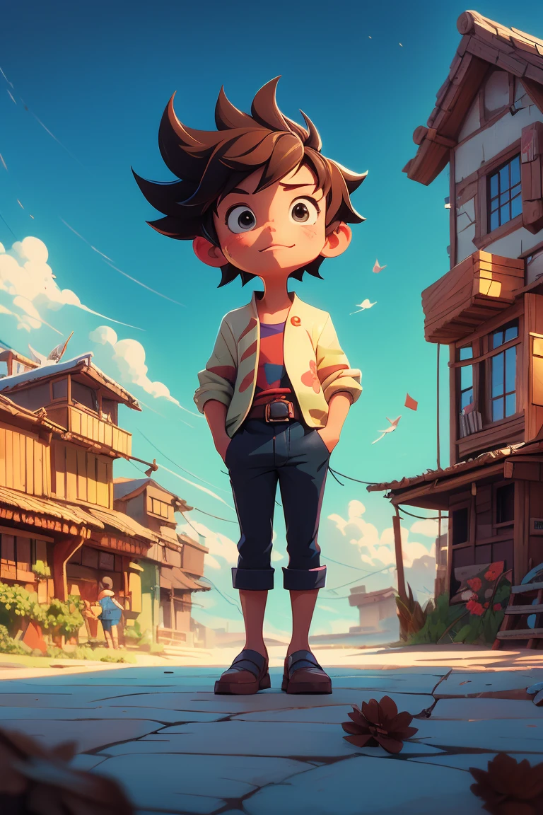 cute, cartoon, girl, outdoor, sharp focus, lumnious, character concept art by enki bilal, trending on pixiv fanbox, acrylic palette knife and brush, style of makoto shinkai studio ghibli genshin impact