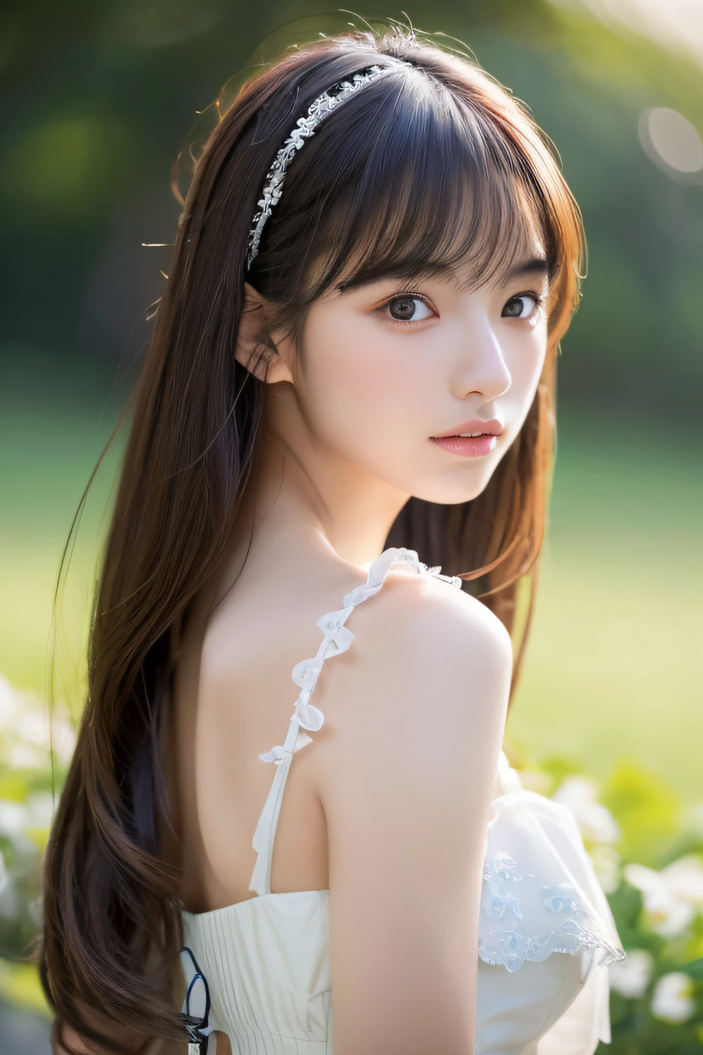 Best quality,masterpiece,ultra high res,(photorealistic:1.4),1girl,shoulder,charming,Looking at the camera,