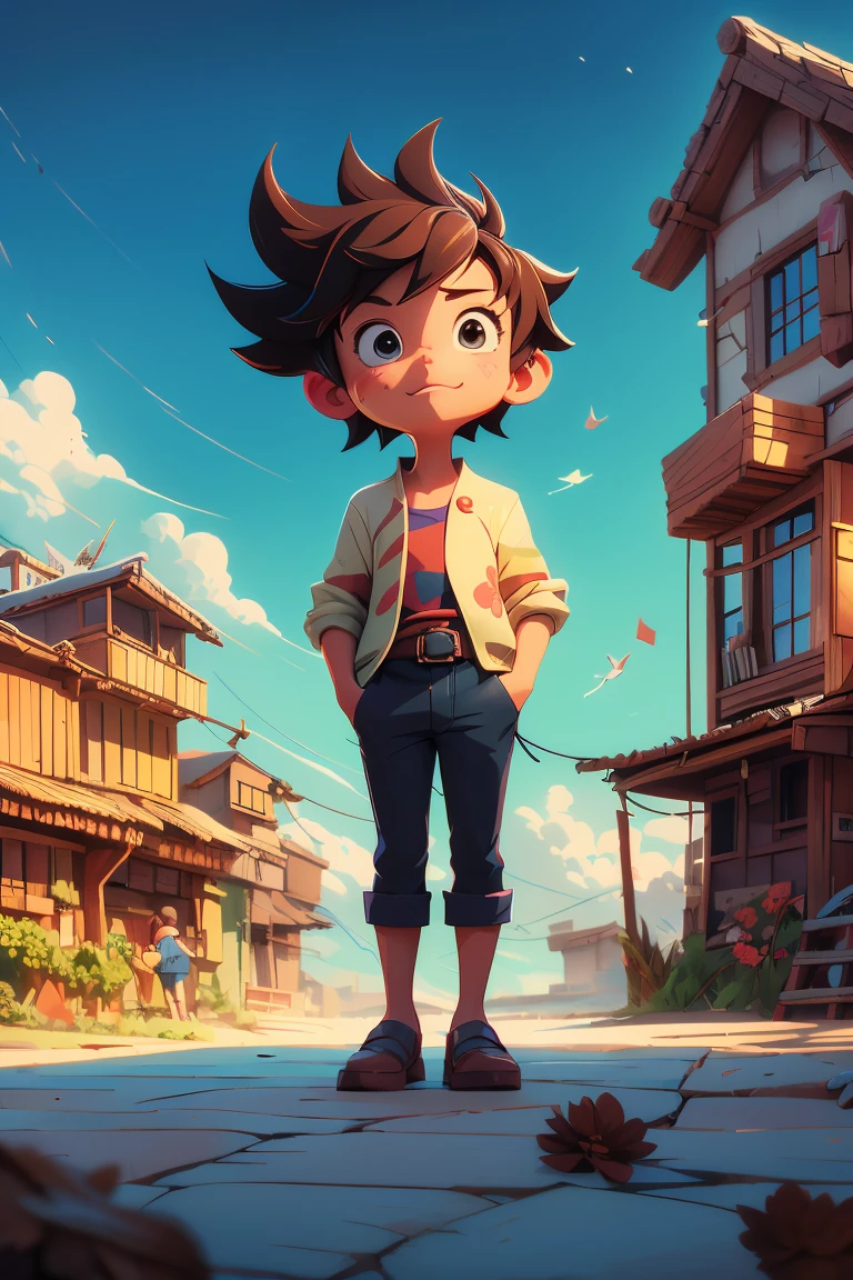 cute, cartoon, girl, outdoor, sharp focus, lumnious, character concept art by enki bilal, trending on pixiv fanbox, acrylic palette knife and brush, style of makoto shinkai studio ghibli genshin impact