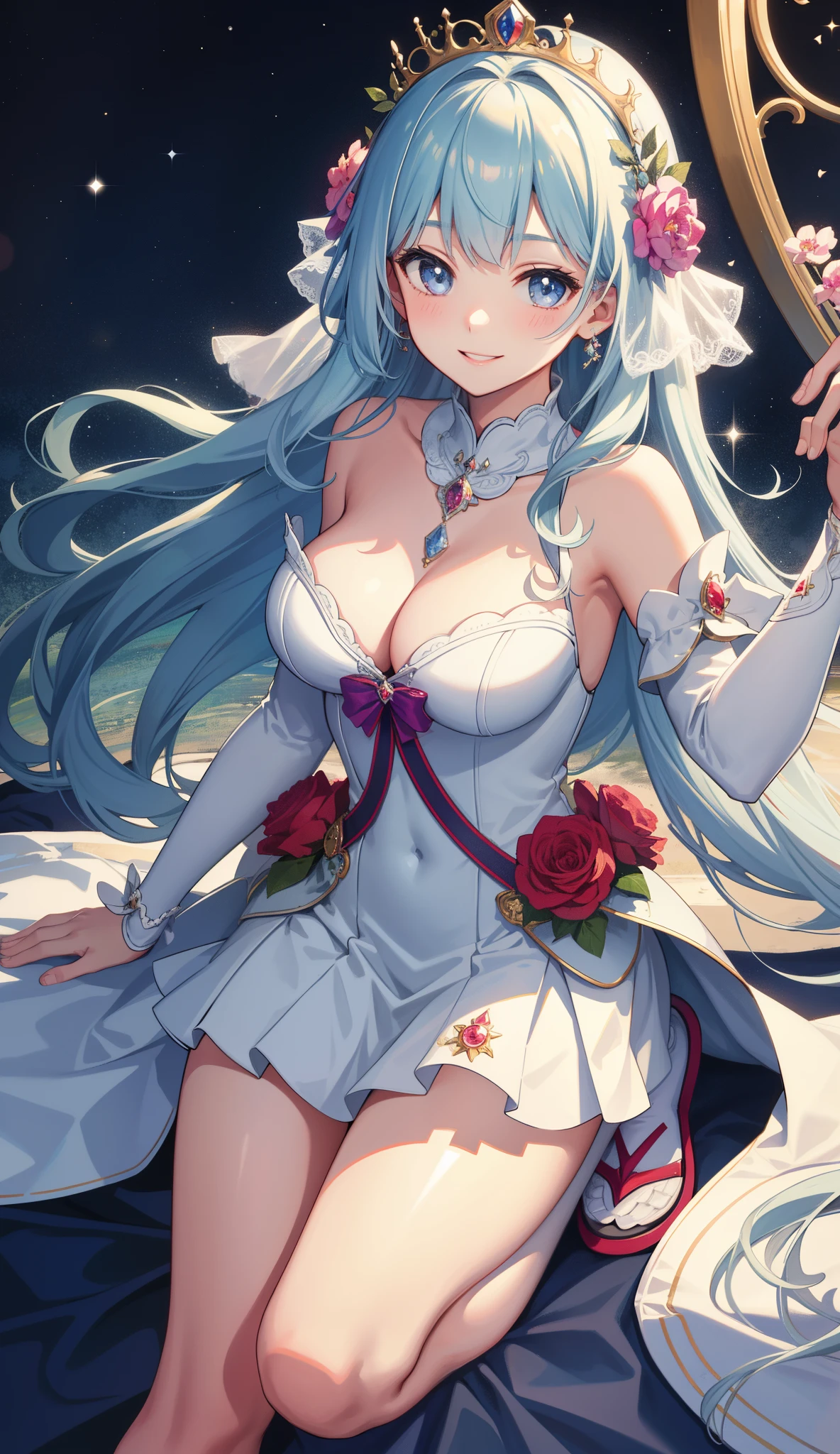 1girl in、AS-Adult、Smiling、bride、Princess、A Princess、