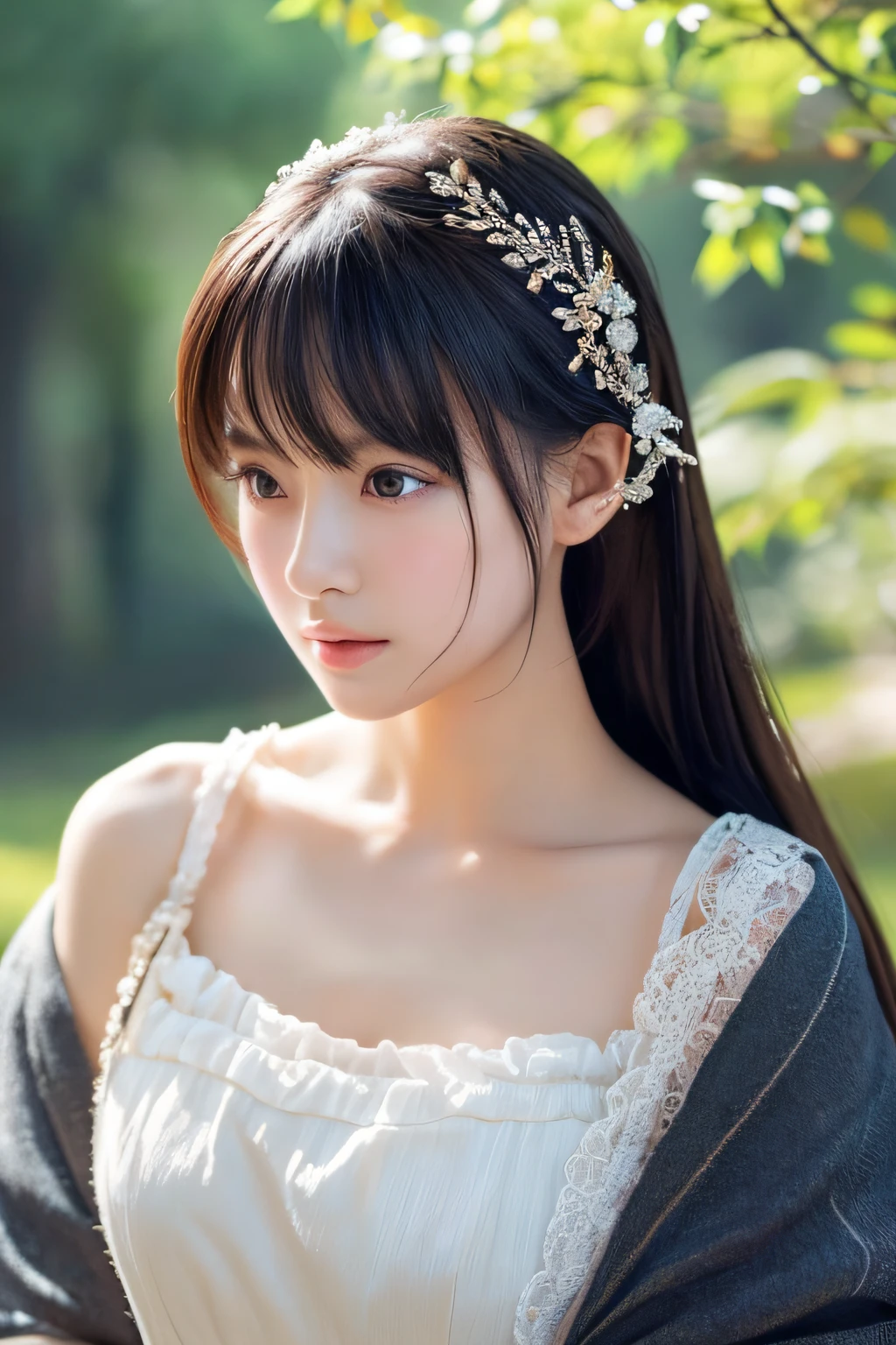 Focus on people。Create and express the best shining composition of the person in a realistic way。((masterpiece))、(((top-quality)))、((ultra-detailliert))、(A hyper-realistic)、(highly detailed CGillustration)、(extremely delicate and beautiful)、Girl a masterpiece、top-quality、Realistic skin feeling、Realistic fabric、We will introduce a realist illustration focusing on the center front of girls with realistic and ultra-detailed eyes.。This is the absolute rule, and the following sentence expresses the image quality。 The greatest painter in human history meets an unparalleled beauty、It is the greatest masterpiece in the history of the Inuiku Ichigo, which depicts the most beautiful figure of a lifetime.。 Create stunning anime artwork that is currently trending on seaStation、Introducing exquisite beauty and seductive aesthetics。
