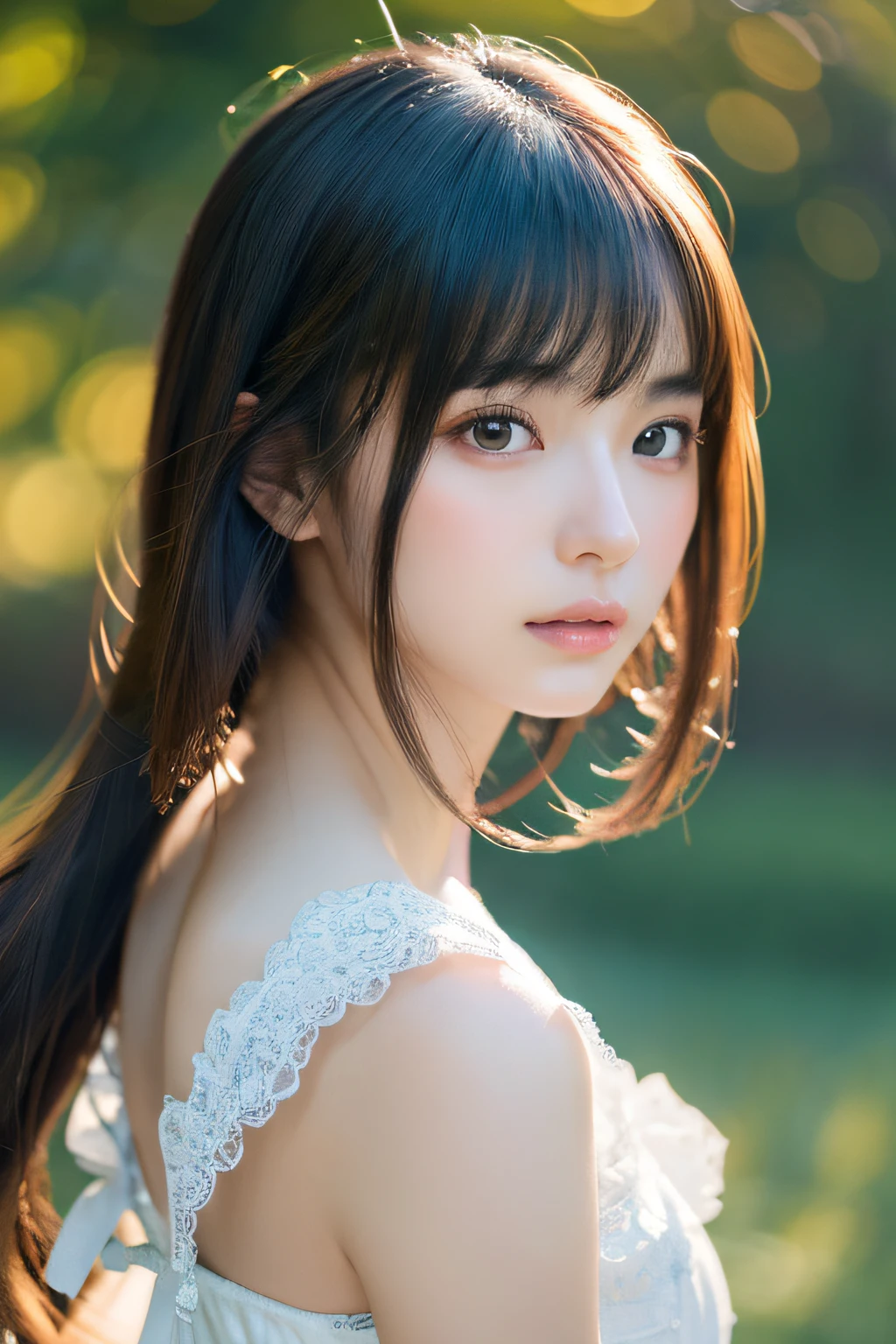 Focus on people。Create and express the best shining composition of the person in a realistic way。((masterpiece))、(((top-quality)))、((ultra-detailliert))、(A hyper-realistic)、(highly detailed CGillustration)、(extremely delicate and beautiful)、Girl a masterpiece、top-quality、Realistic skin feeling、Realistic fabric、We will introduce a realist illustration focusing on the center front of girls with realistic and ultra-detailed eyes.。This is the absolute rule, and the following sentence expresses the image quality。 The greatest painter in human history meets an unparalleled beauty、It is the greatest masterpiece in the history of the Inuiku Ichigo, which depicts the most beautiful figure of a lifetime.。 Create stunning anime artwork that is currently trending on seaStation、Introducing exquisite beauty and seductive aesthetics。