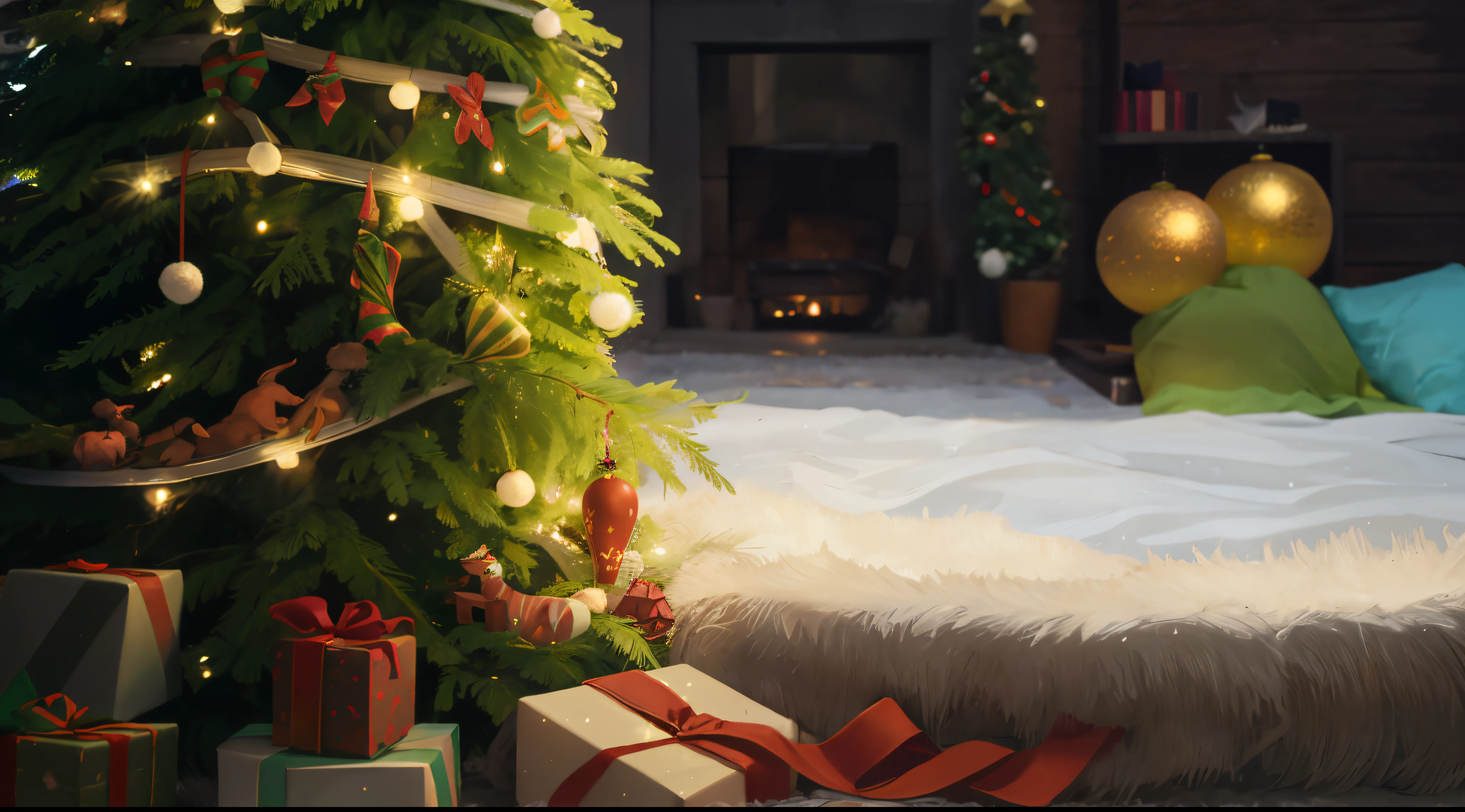 Christmas tree,blanket