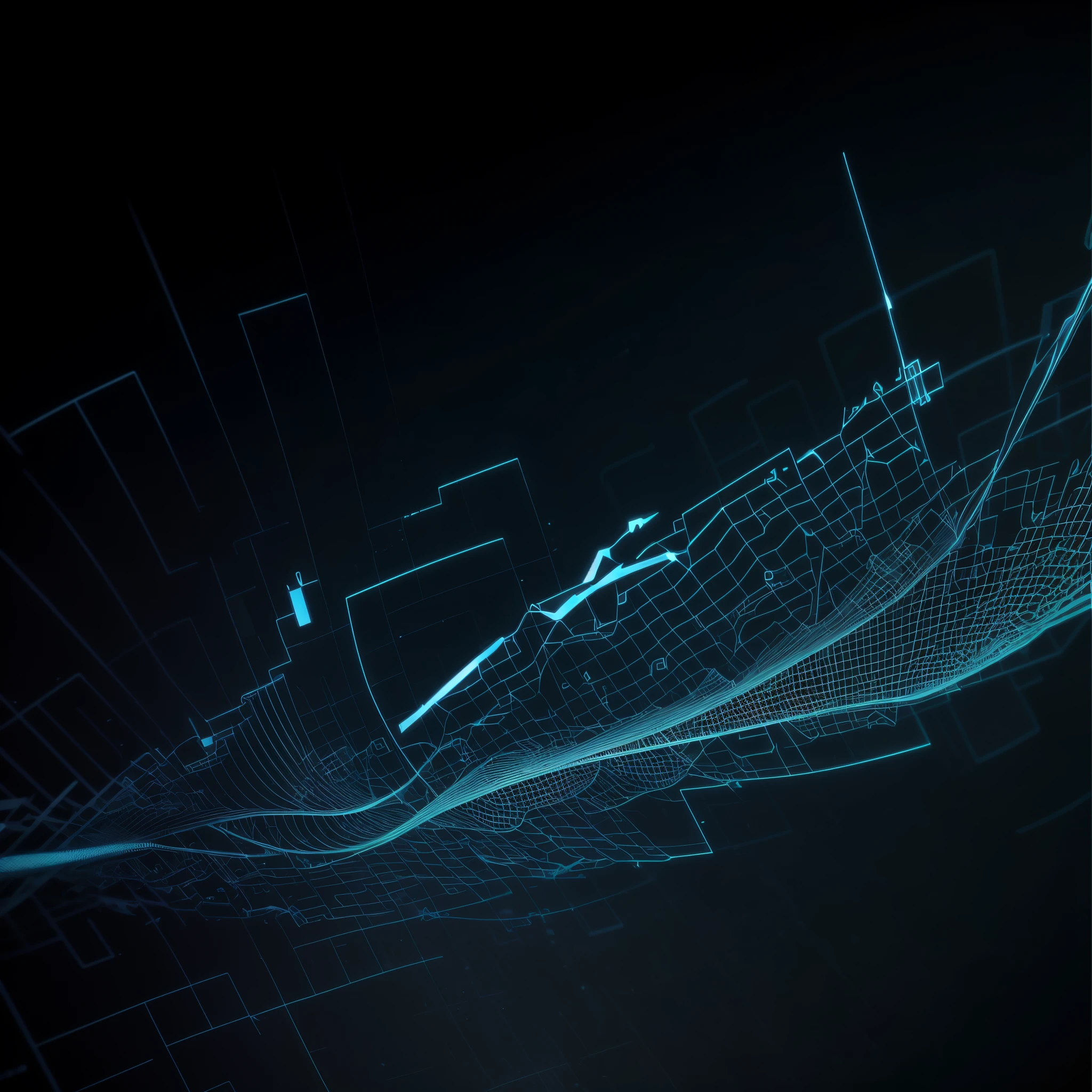 Engaging 3D visualization featuring stunning graphs、glinting
