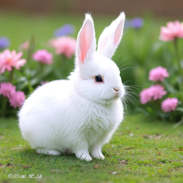 fluffy baby rabbit　cute little　Fantastic art