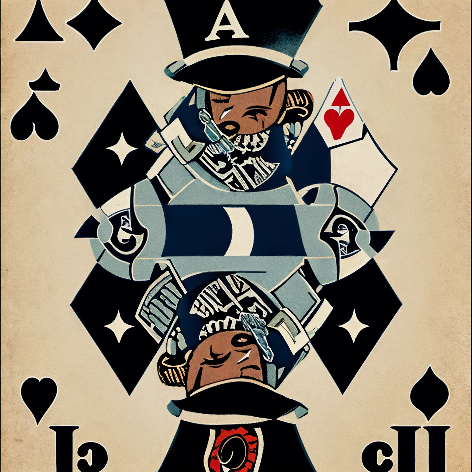american football characters、playing card ace of spades
