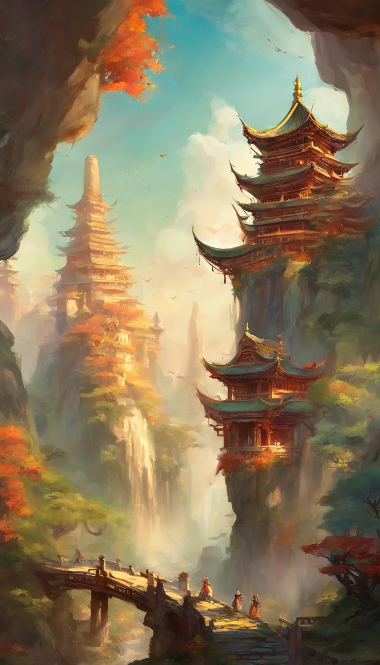 Prosperous China、skyscrapper、Traditional China