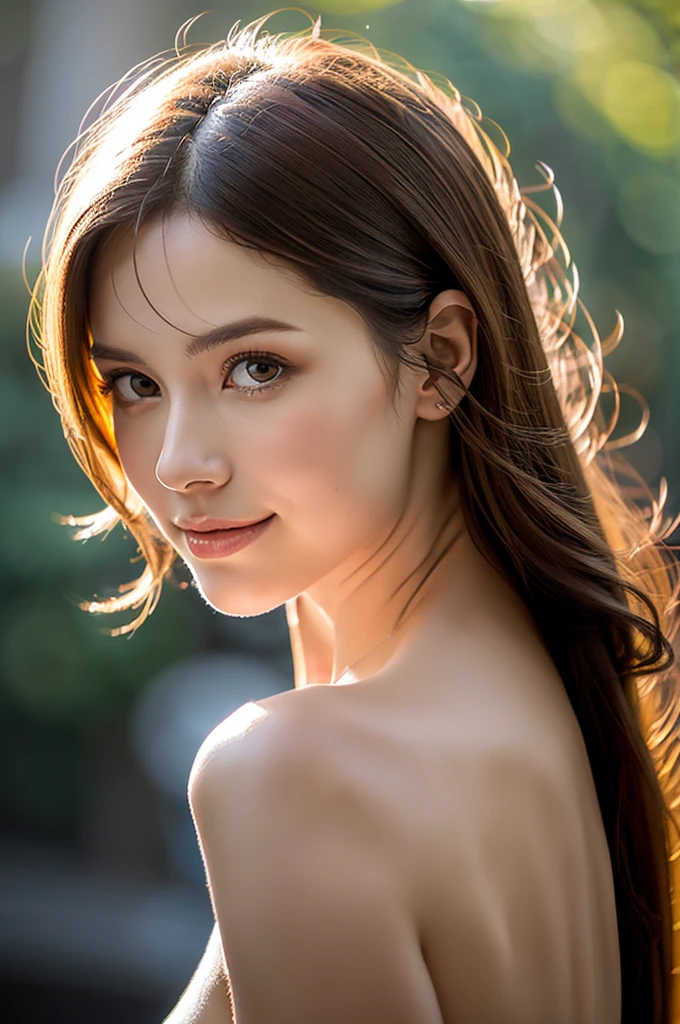 1woman, (Ultra realistic, high res), (highly detailed eyes, highly detailed hair, highly detailed face, highly detailed plump lips), (off shoulder with open breasts), upper body, caute smile, (best quality:1.4), Raw photo, (realistic, photo-realistic:1.37), professional photography, cinematic light, (fine face: 1.2),