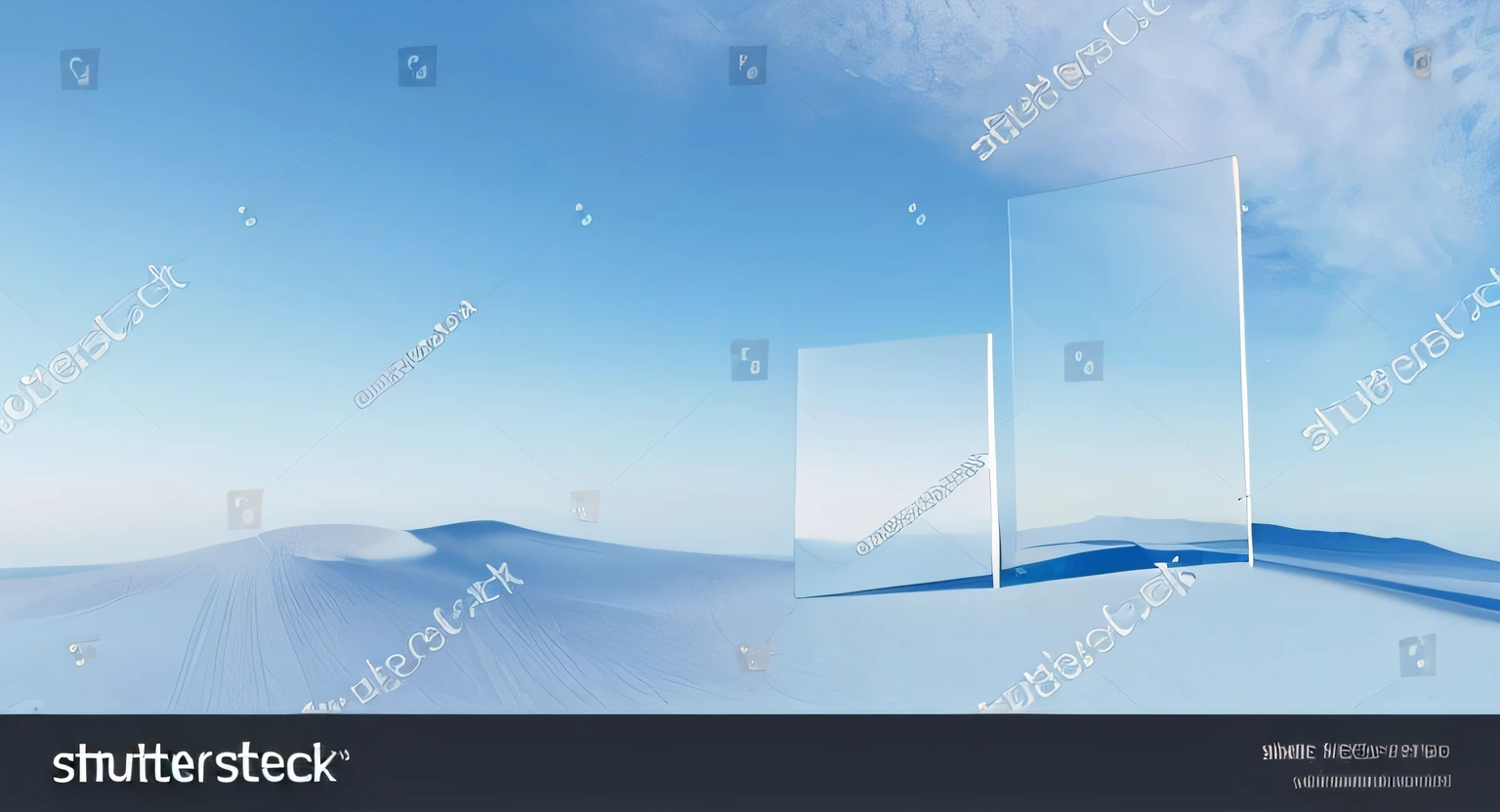 Desert mirror artistic conception picture CG ultra high definition