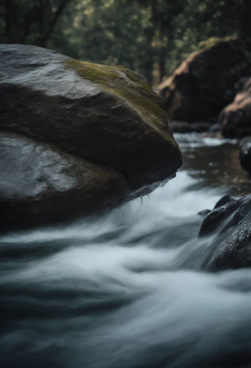 Behold、when you hit a rock、water is gushing out of the rock