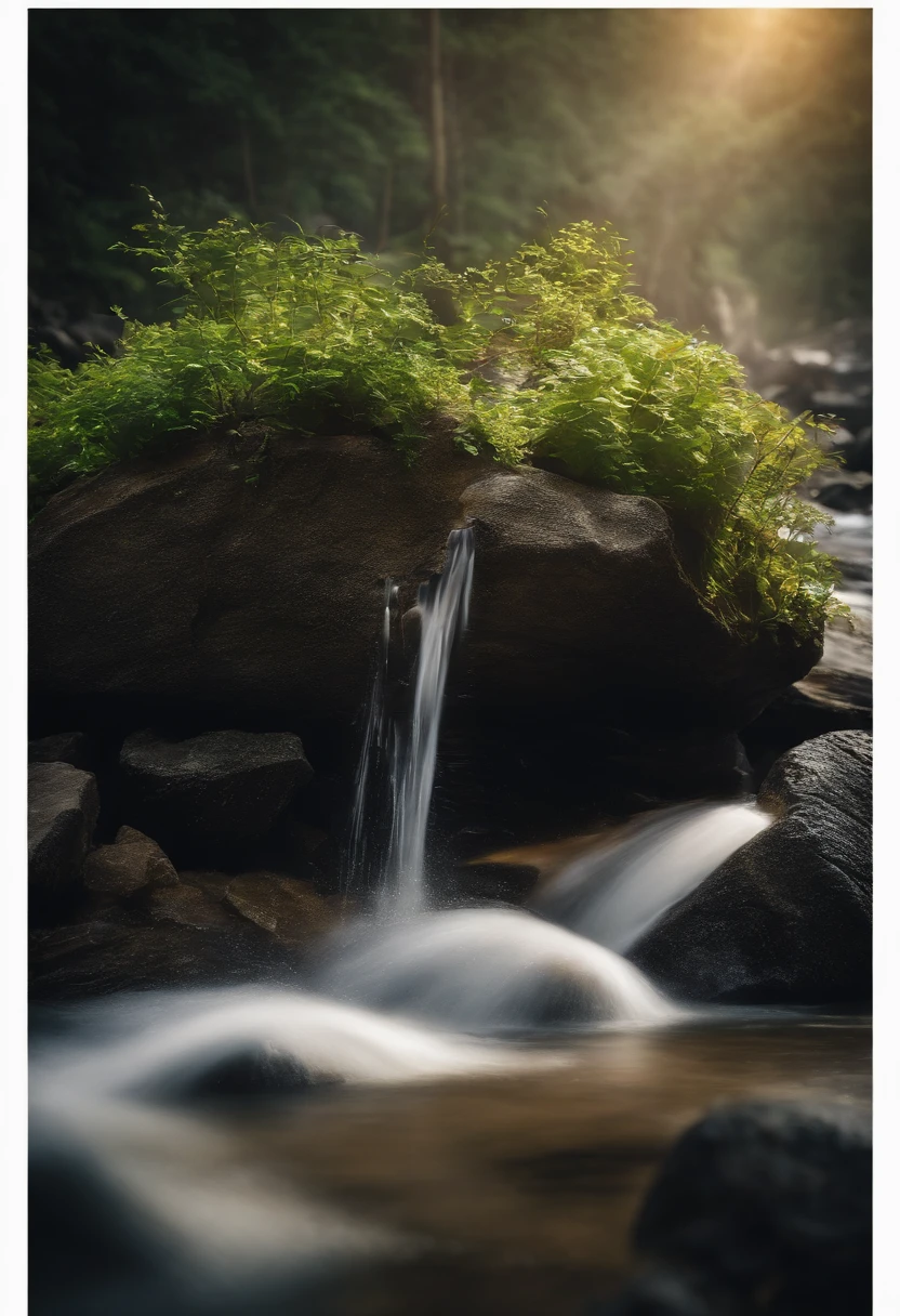 Behold、when you hit a rock、water is gushing out of the rock