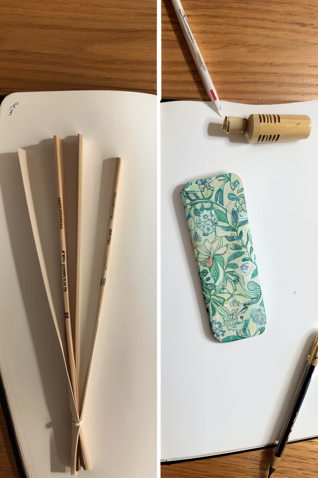 Honeysuckle pattern bookmark line drawing