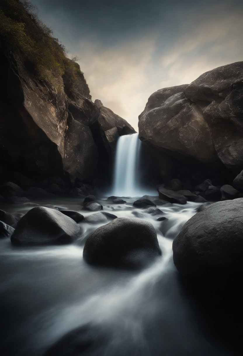 Behold、Water is coming out between the rocks、water is gushing out of the rock