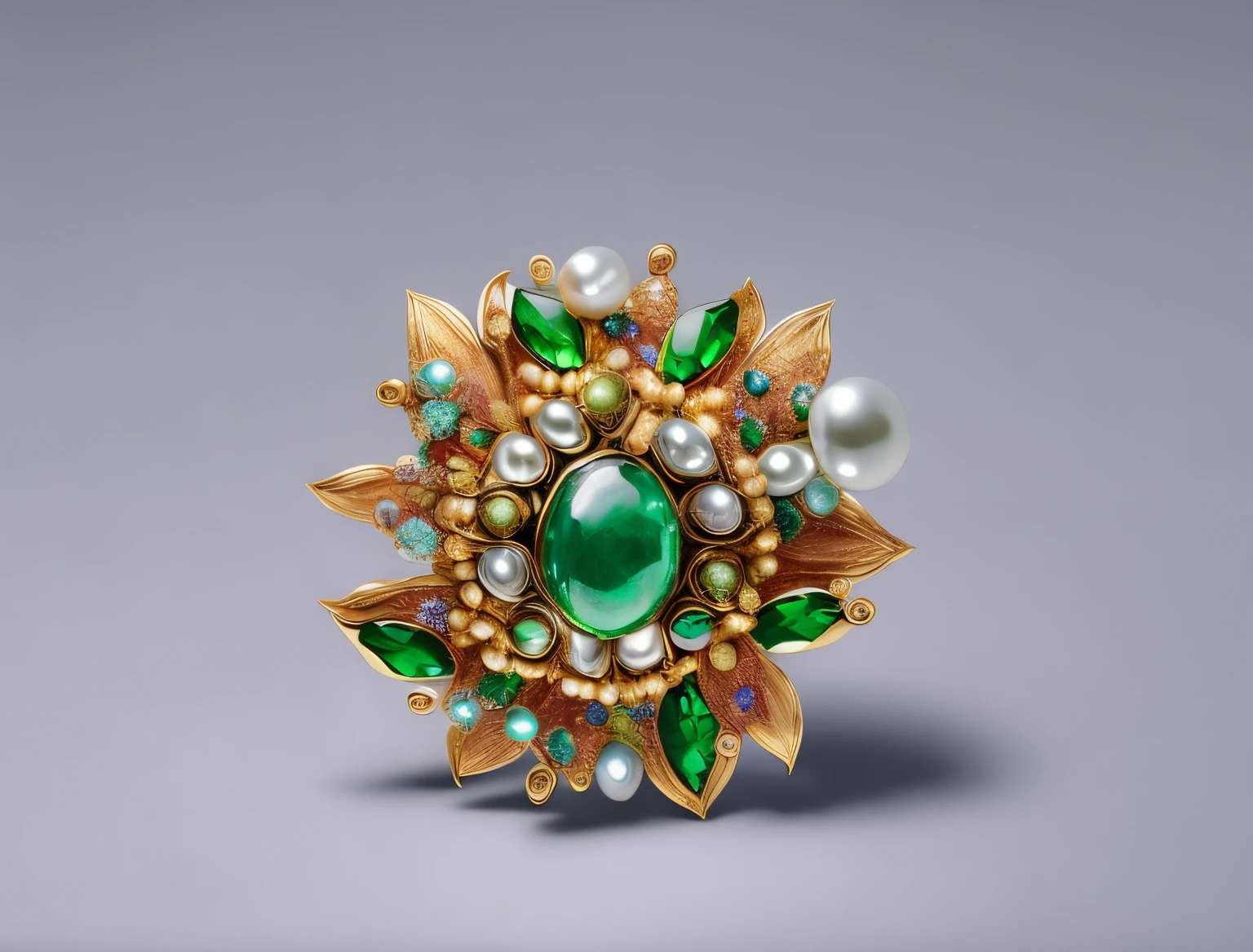 Botanical motifs,tas'Sa brooch,Set with green gemstones、Close up of gold ring surrounded by pearls, Baroque art jewelry, 14th century, 17th century, Hours 768, Hours 7 6 8, The pommel is inlaid with gorgeous gems, 16th century, 16th century, 15th century, 1 5th century, Gorgeous colored gemstones, Byzantine