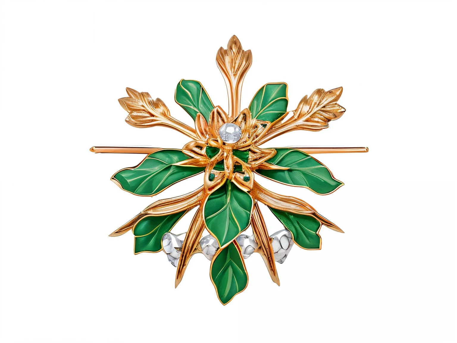 Simplified,plant modeling,brooch jewelry,Premium,17th century,Court style