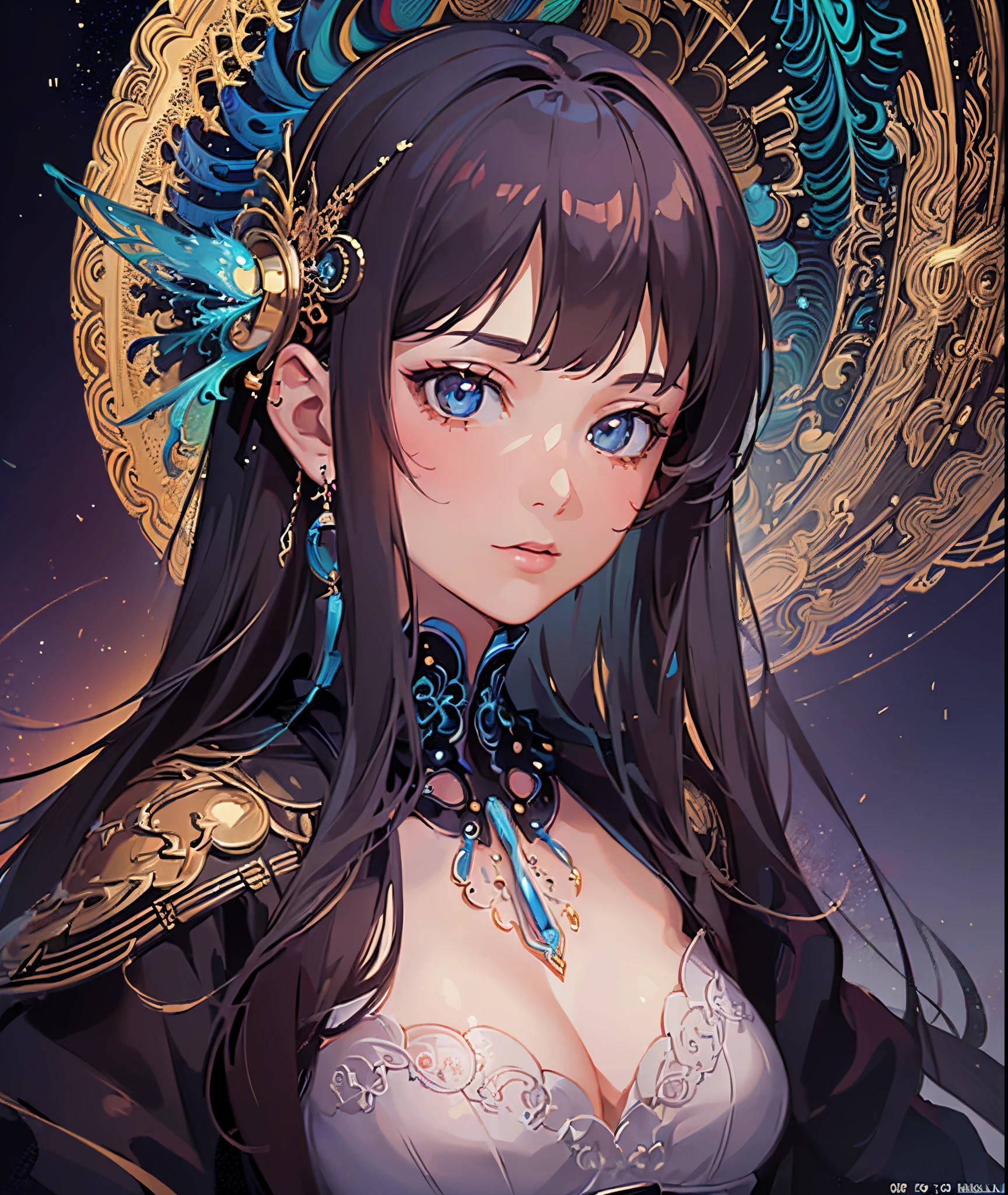 (masterpiece, top quality, best quality, official art, beautiful and aesthetic:1.5), (1girl), extreme detailed,(fractal art:1.5),colorful,highest detailed --auto --s2
