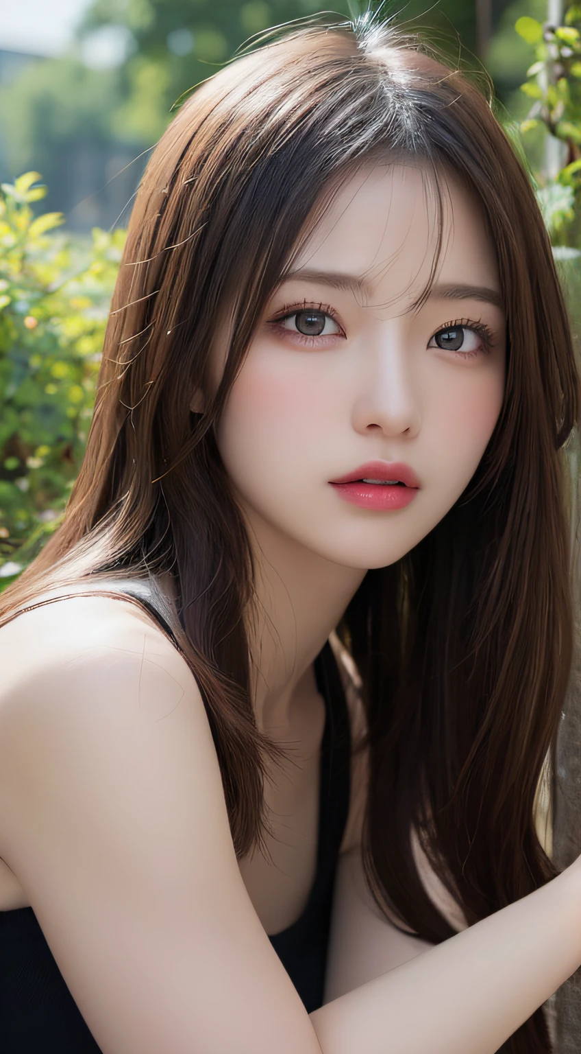 masutepiece, Best Quality, Illustration, Ultra-detailed, finely detail, hight resolution, 8K Wallpaper, Perfect dynamic composition, Beautiful detailed eyes, doress,Medium Hair, Big are visible, Natural Color Lip, Random and sexy poses,20 years girl