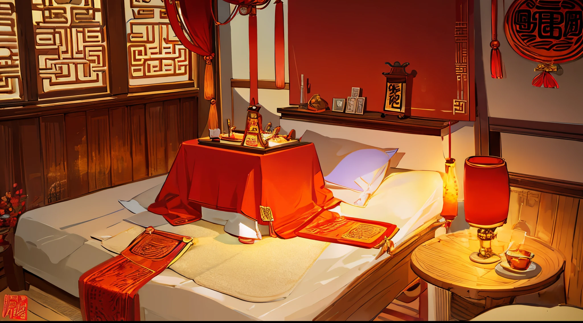 Bedrooms，Beds，waxy candles，Chinese Ancient Times，of the Tang Dynasty