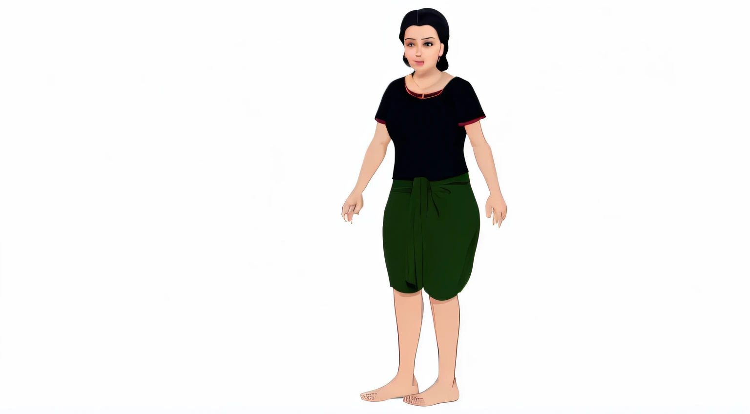 Khmer women with 1980s clothes are very beautiful, a gentle woman, Rum Tum