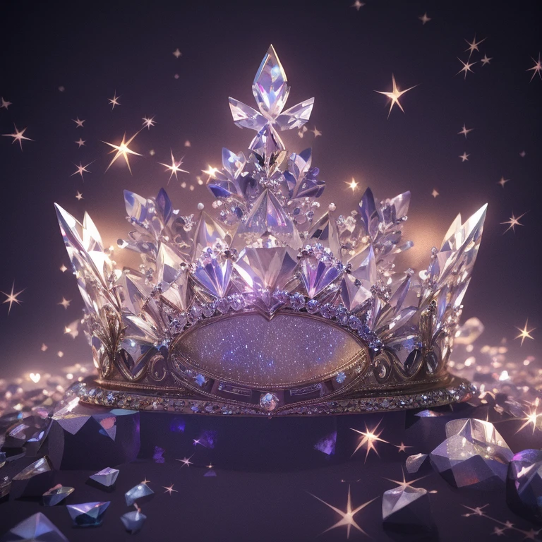 Diamond Crystal Jewel Crown icon, Phoenix element, Sailor Moon style, Gorgeous Crown,ui design,Diamond crystal, Intricate headwear,Brilliant and elegant,minimalist luminous, white background, isometric Ul interface with 3d elements, 3d rendering, hologram, high detail, gad rays, c4d, 8k，