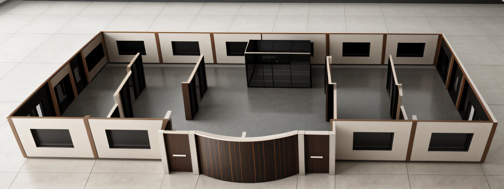 Showroom tile design, rendered with Unreal Engineer 5, high quality, 8K resolution, full HD, Extremely detailed, Archdaily.com, Award winning design.
