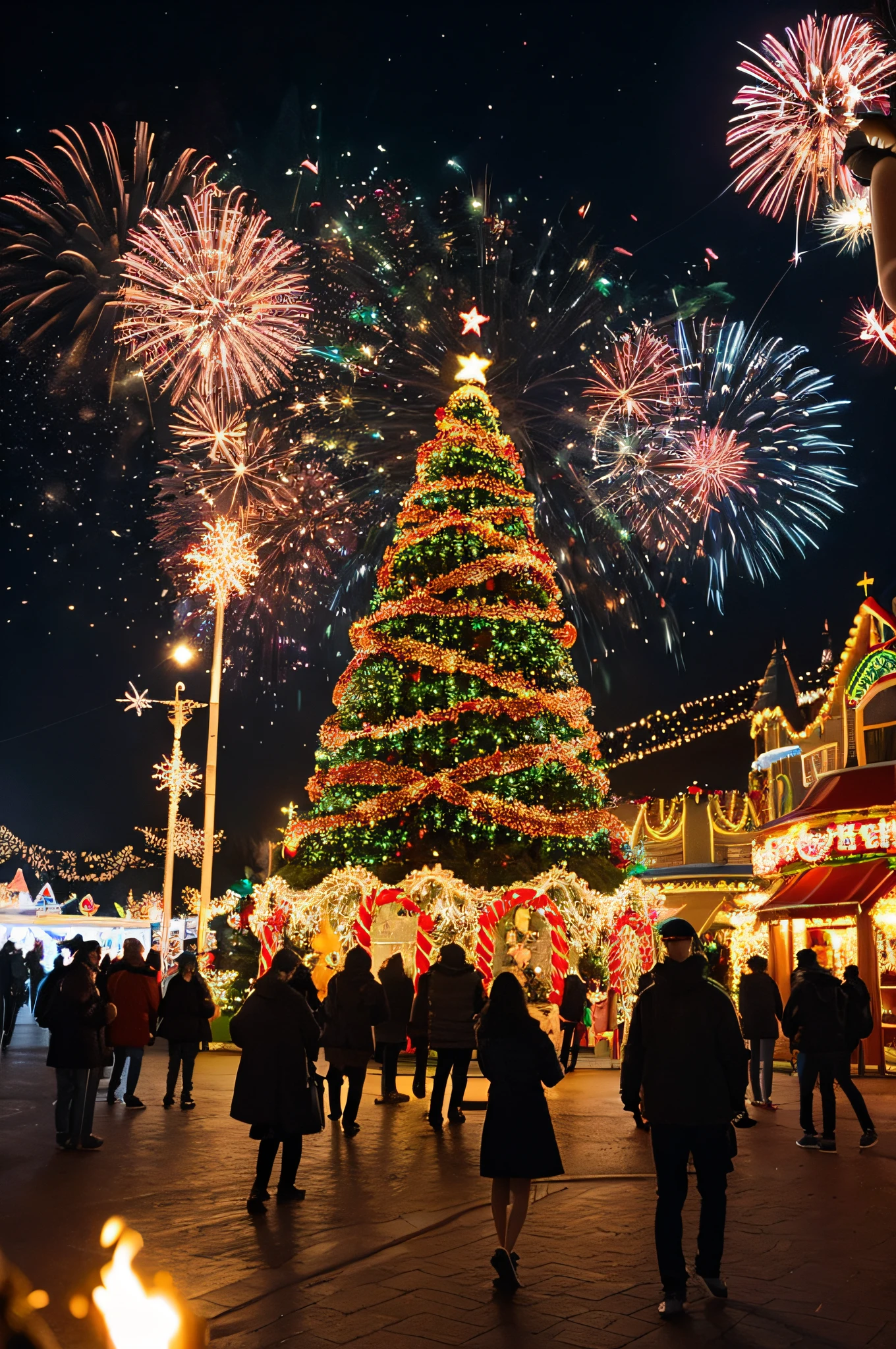 Christmas、theme park、illuminations、sparklers