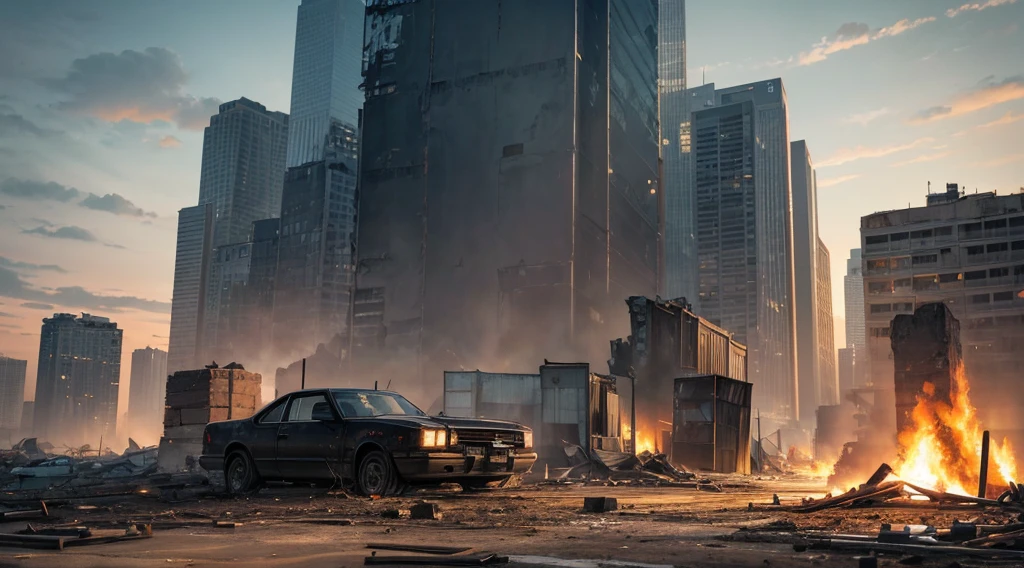 MORGAN FREEMAN FURIOUS dark: with the body covered, sitting next to an old truck, realistic epic, portrait of Halo, Atey Ghailan, Greg Rutkowski, Greg Tocchini, James Gilleard, Joe Fenton, Kaethe Butcher, yellow gradient, black, brown and magenta color scheme, grunge aesthetic!!! Graffiti brand wall background, art by Greg Rutkowski and Artgerm, soft cinematic light, Adobe Lightroom, Photo Lab, HDR, intricate, highly detailed, (depth of field: 1.4), faded, (neutral colors: 1.2), (HDR: 1.4), (soft colors:1.2), hyperdetailed, (Artstation:1.4), cinematic, warm lights, dramatic light, (intricate details:1.1), complex background, (Rutkowski:0.66), (blue and orange:0.4)